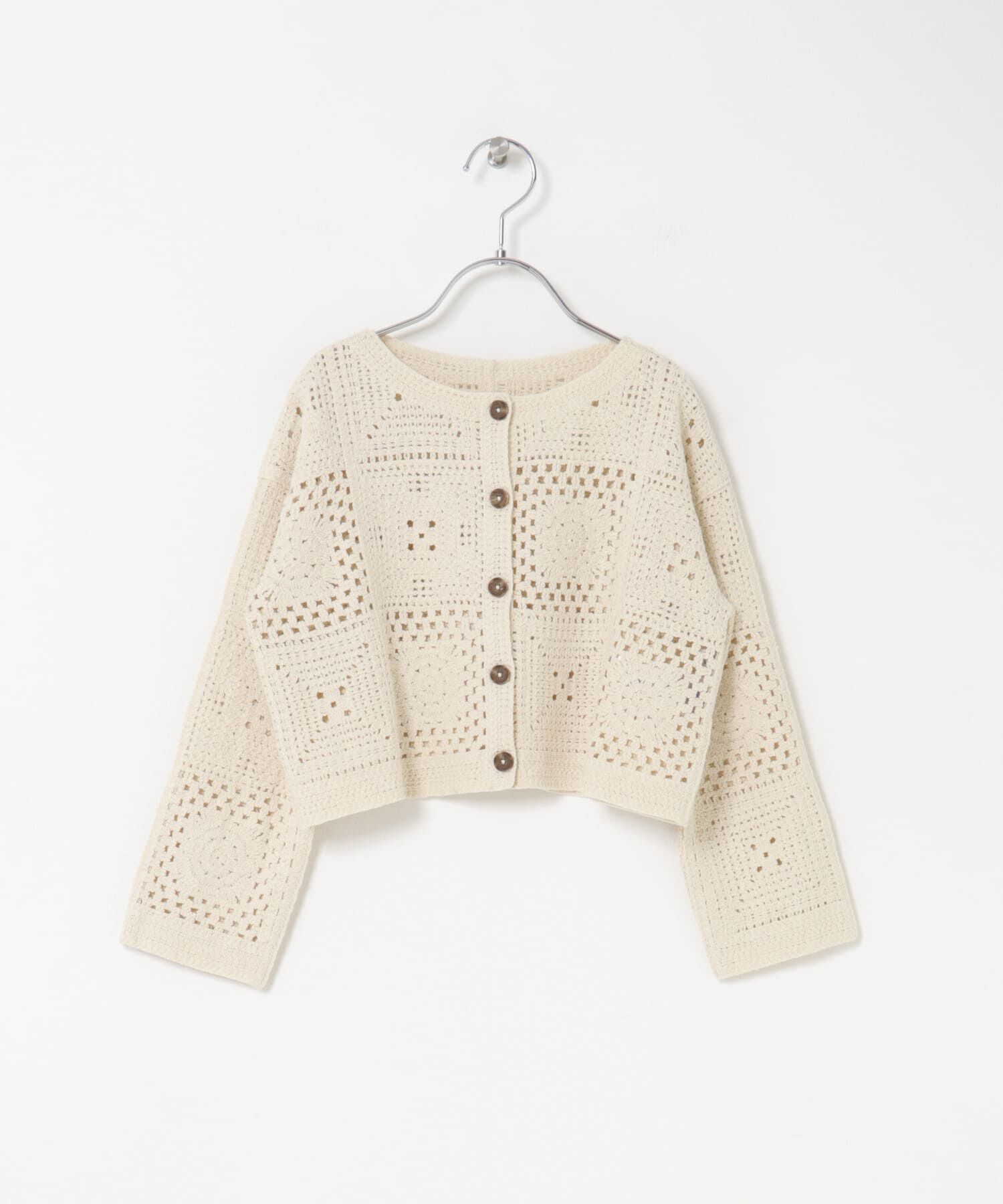 URBAN RESEARCH DOORS「『親子リンク』2WAYクロシェカーディガン(KIDS)」|カーディガン|