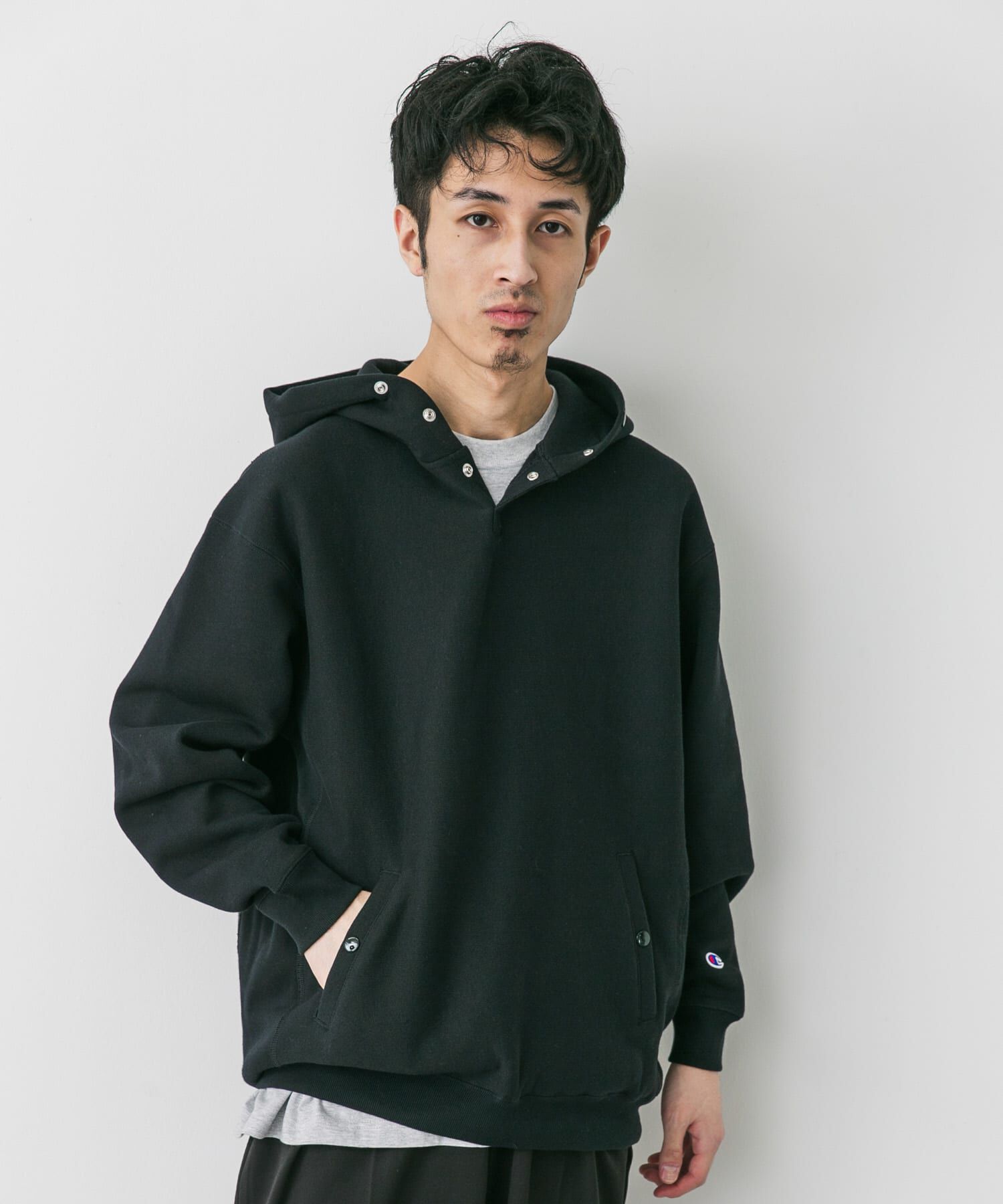 URBAN RESEARCH DOORS「『別注』Champion&times;DOORS　RW HALF SNAP PARKA」|パーカー|