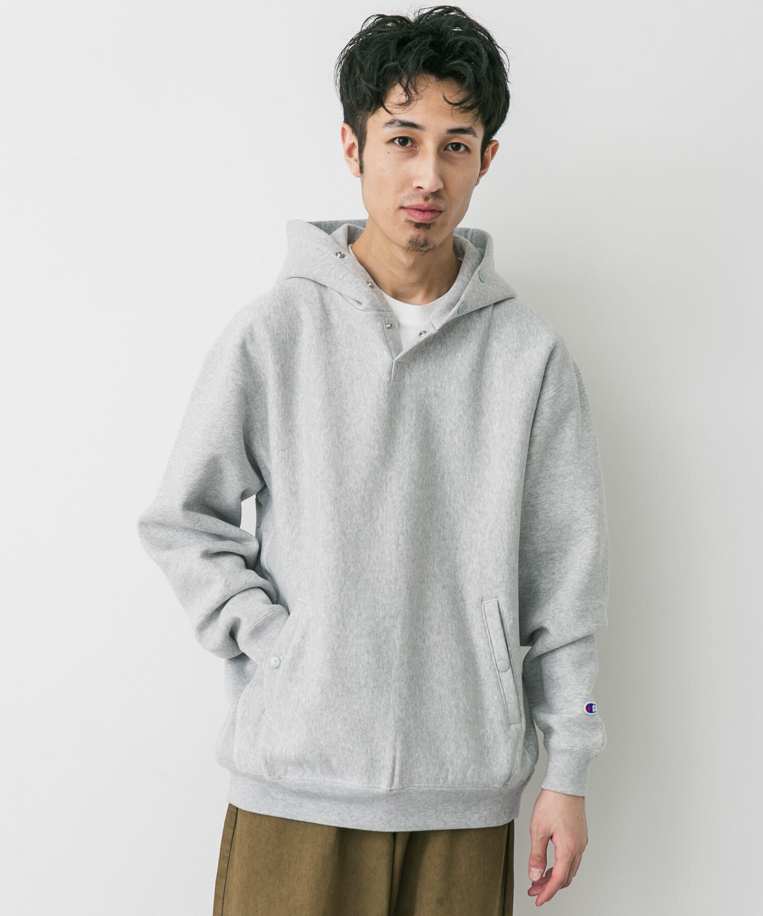URBAN RESEARCH DOORS「『別注』Champion&times;DOORS　RW HALF SNAP PARKA」|パーカー|