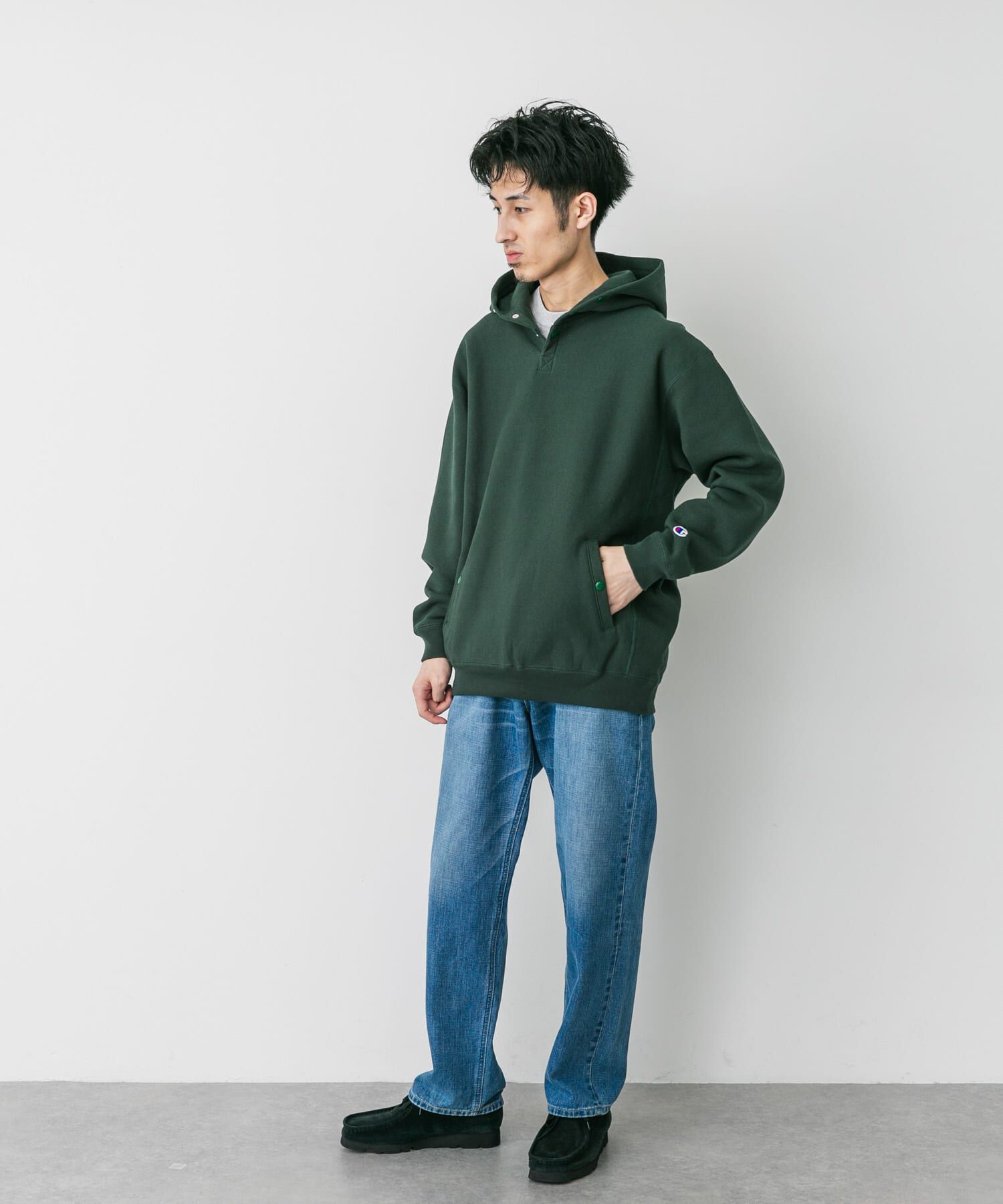 URBAN RESEARCH DOORS「『別注』Champion&times;DOORS　RW HALF SNAP PARKA」|パーカー|