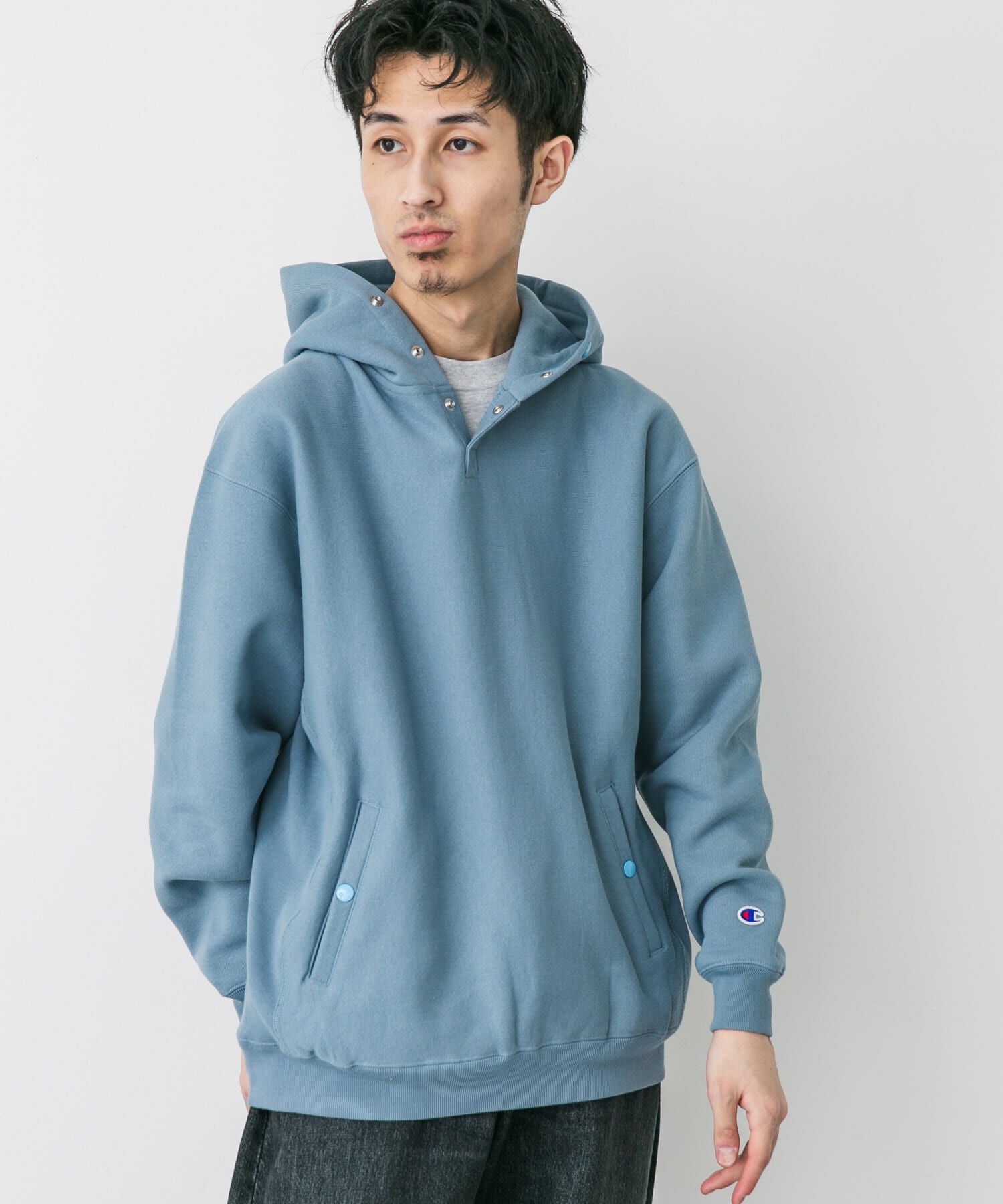 URBAN RESEARCH DOORS「『別注』Champion&times;DOORS　RW HALF SNAP PARKA」|パーカー|