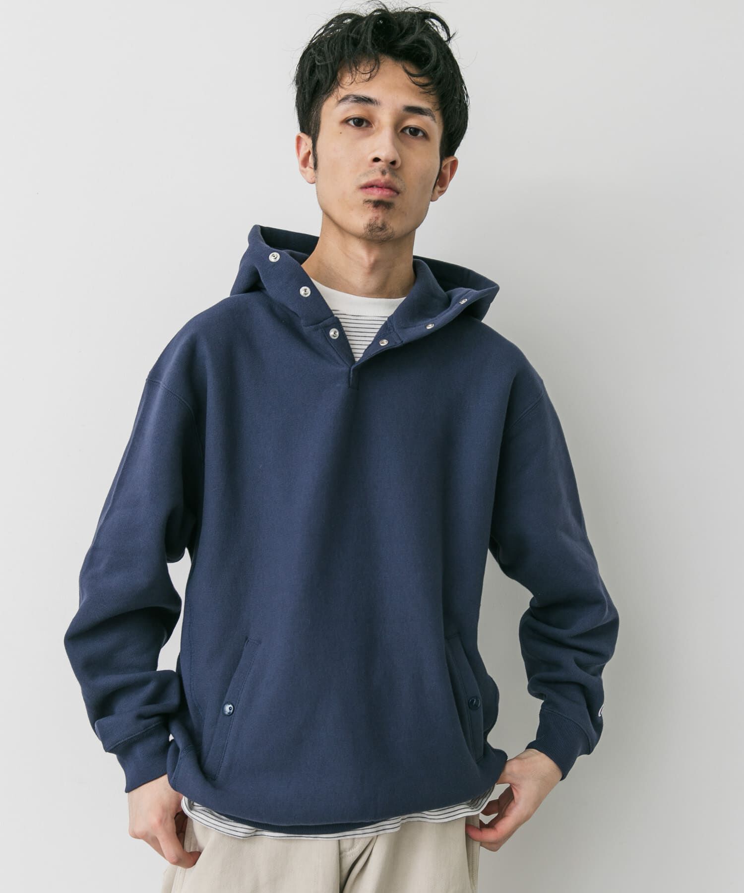 URBAN RESEARCH DOORS「『別注』Champion&times;DOORS　RW HALF SNAP PARKA」|パーカー|