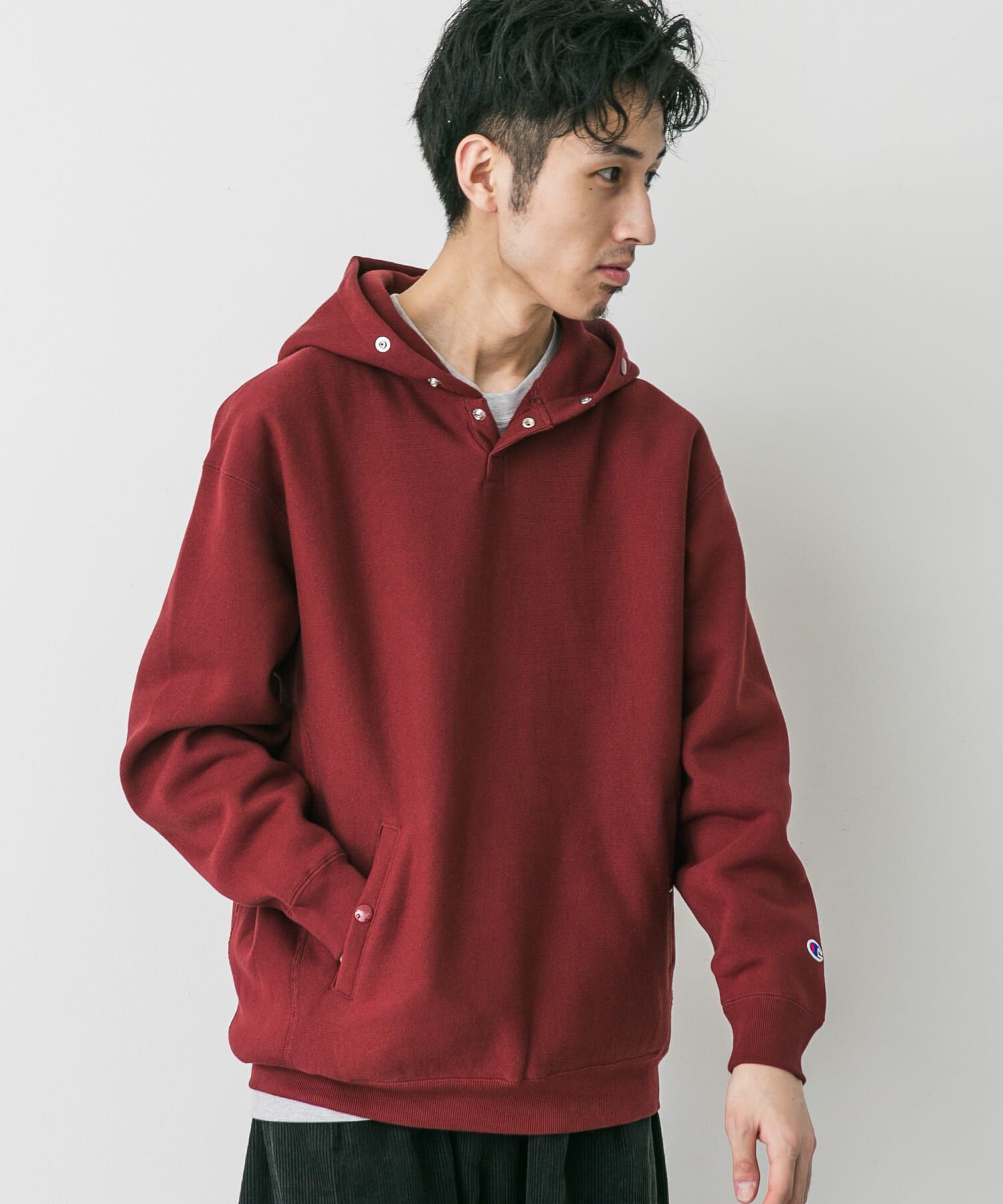 URBAN RESEARCH DOORS「『別注』Champion&times;DOORS　RW HALF SNAP PARKA」|パーカー|