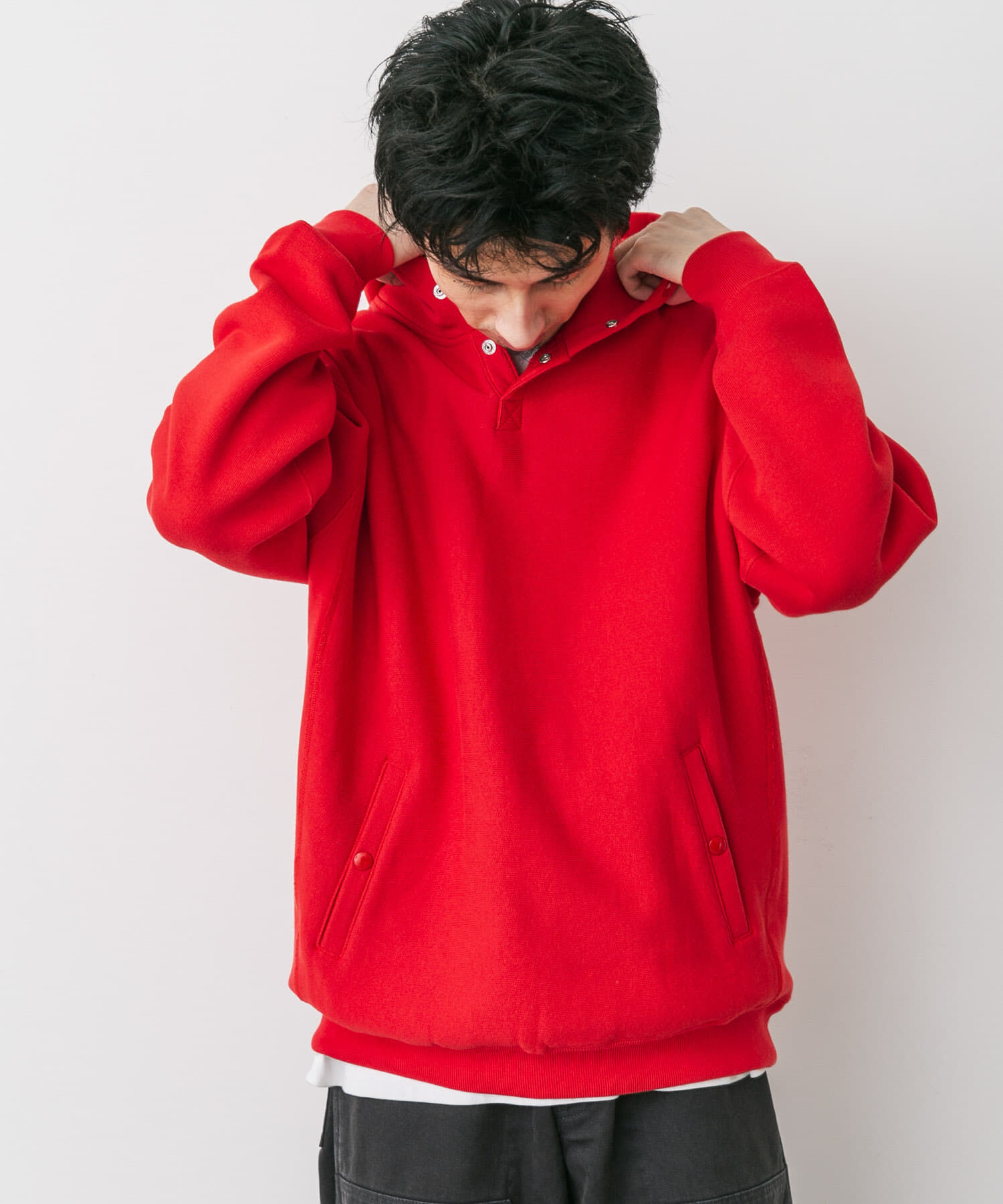 URBAN RESEARCH DOORS「『別注』Champion&times;DOORS　RW HALF SNAP PARKA」|パーカー|