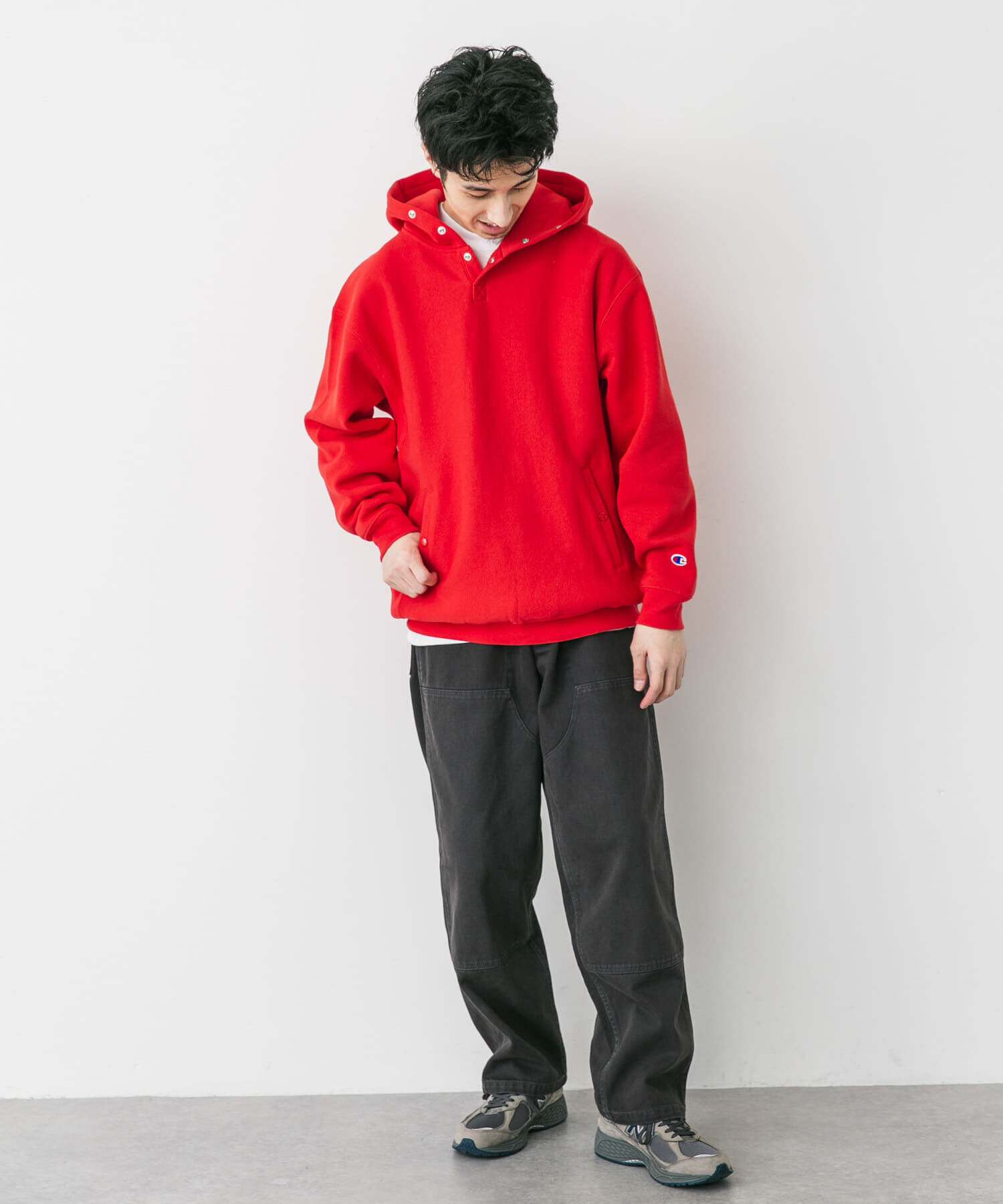 URBAN RESEARCH DOORS「『別注』Champion&times;DOORS　RW HALF SNAP PARKA」|パーカー|