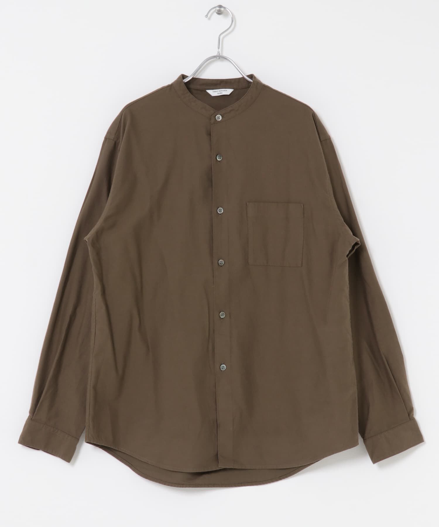 URBAN RESEARCH DOORS「ピーチ起毛 バンドカラー ロングスリーブシャツ」|シャツ・ブラウス|