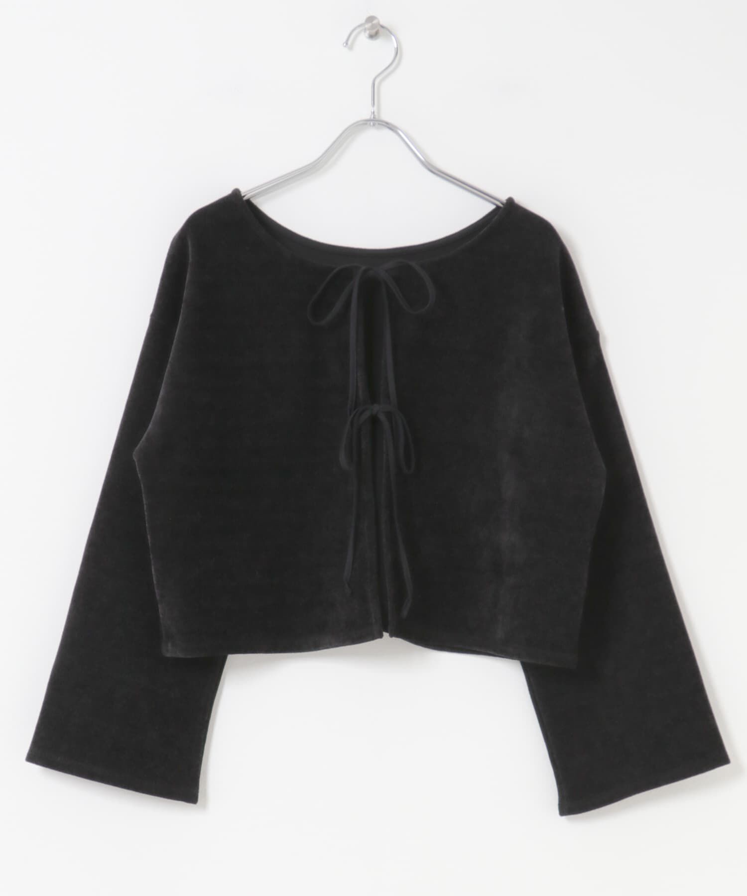 URBAN RESEARCH DOORS「ベロアリボンカットカーディガン」|カーディガン|