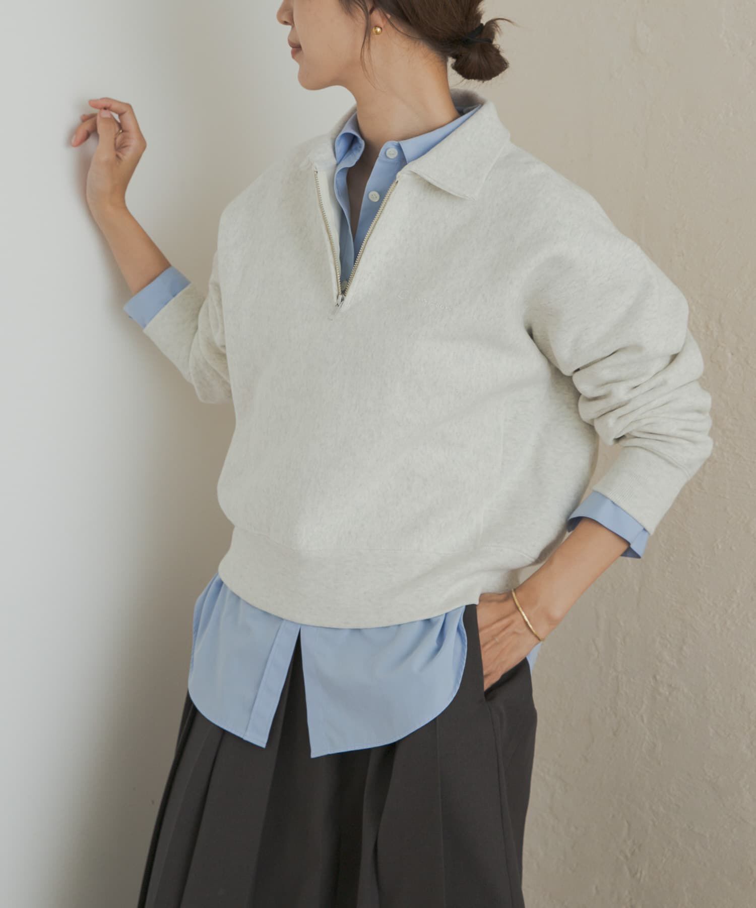 URBAN RESEARCH DOORS「『別注』Champion&times;DOORS　Half Zip Sweatshirts」|スウェット・ジャージ|