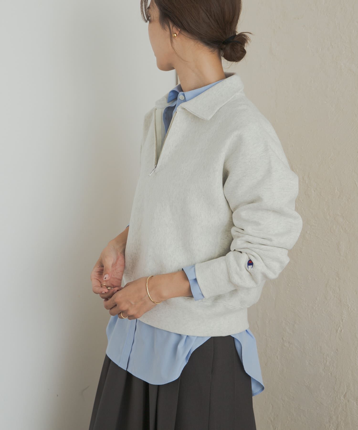 URBAN RESEARCH DOORS「『別注』Champion&times;DOORS　Half Zip Sweatshirts」|スウェット・ジャージ|