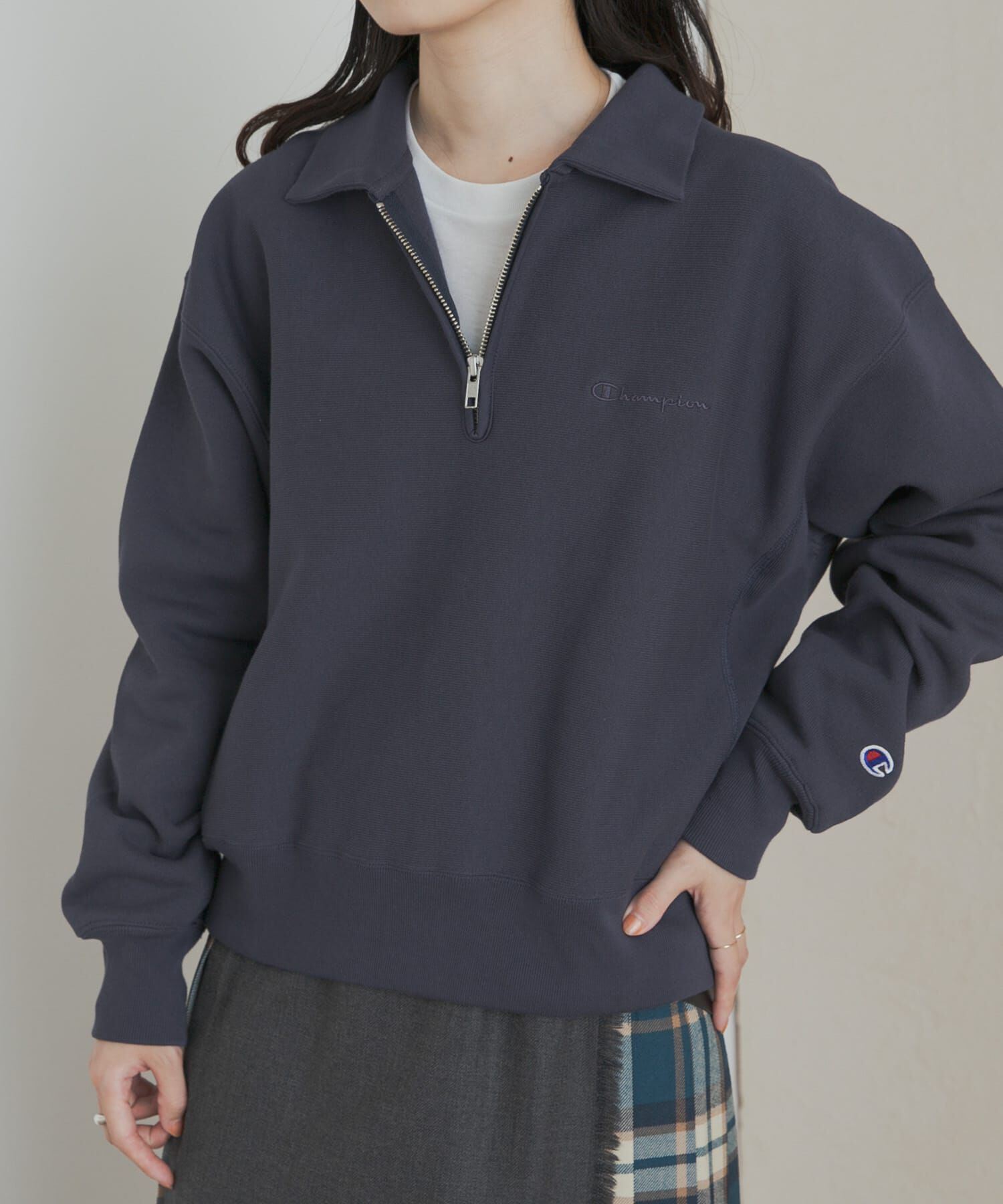 URBAN RESEARCH DOORS「『別注』Champion&times;DOORS　Half Zip Sweatshirts」|スウェット・ジャージ|