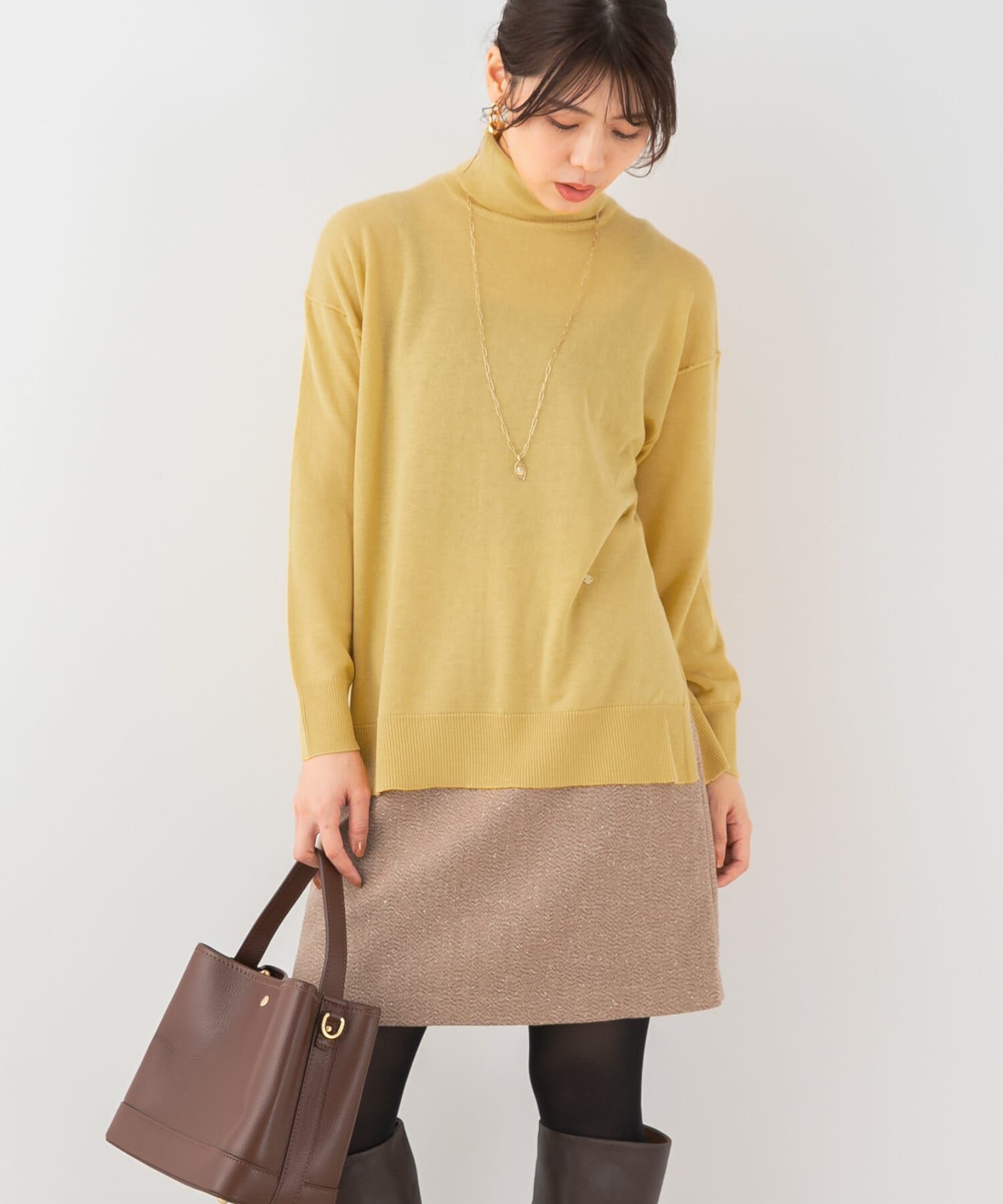 URBAN RESEARCH ROSSO「F by ROSSO　ウォッシャブル抗ピルタートルニット」|ニット・セーター|