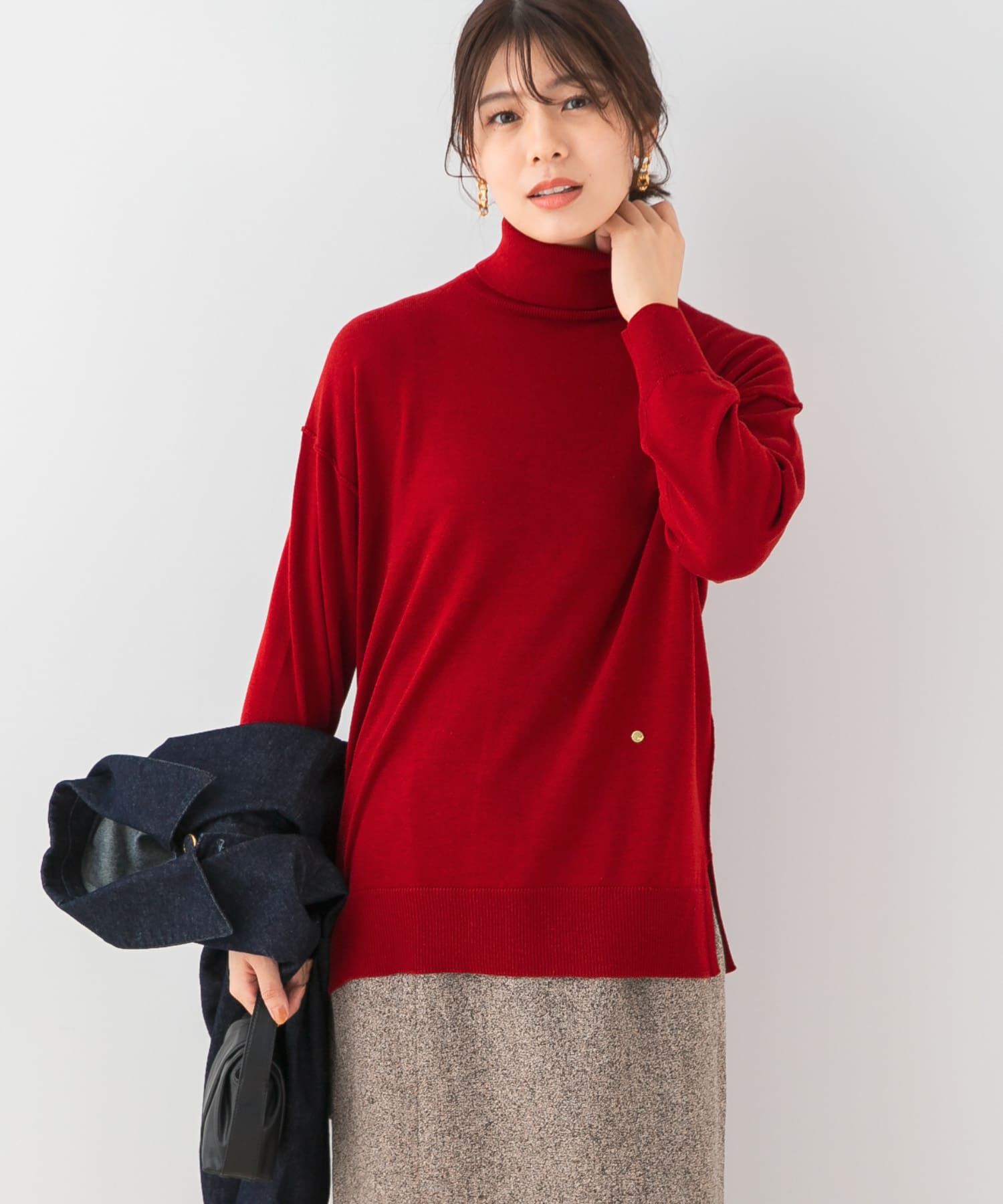 URBAN RESEARCH ROSSO「F by ROSSO　ウォッシャブル抗ピルタートルニット」|ニット・セーター|