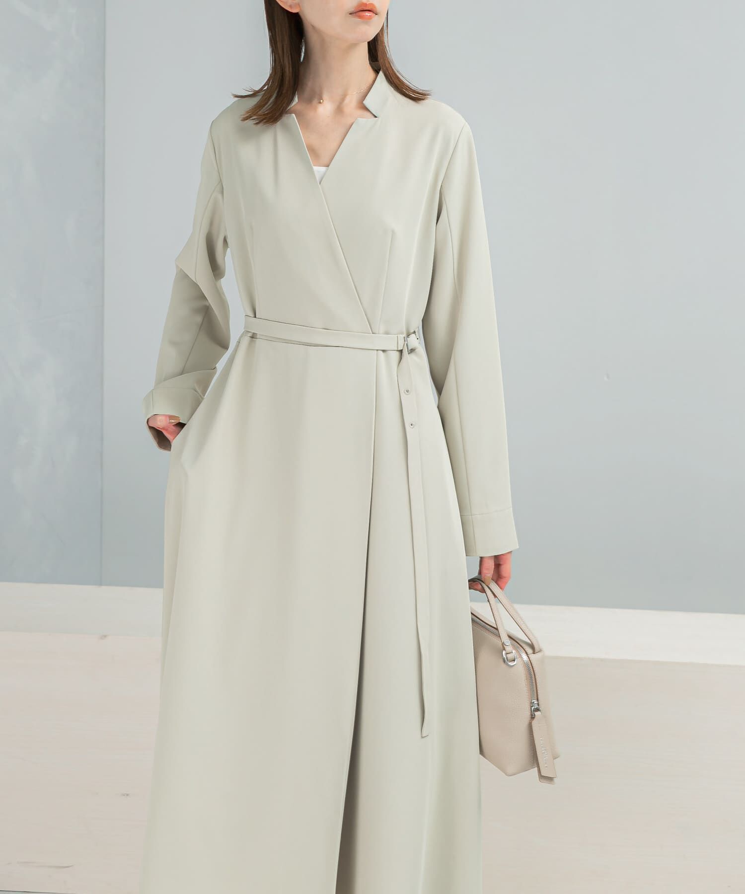 URBAN RESEARCH ROSSO「ベルトデザインカシュクールワンピース」|ワンピース|