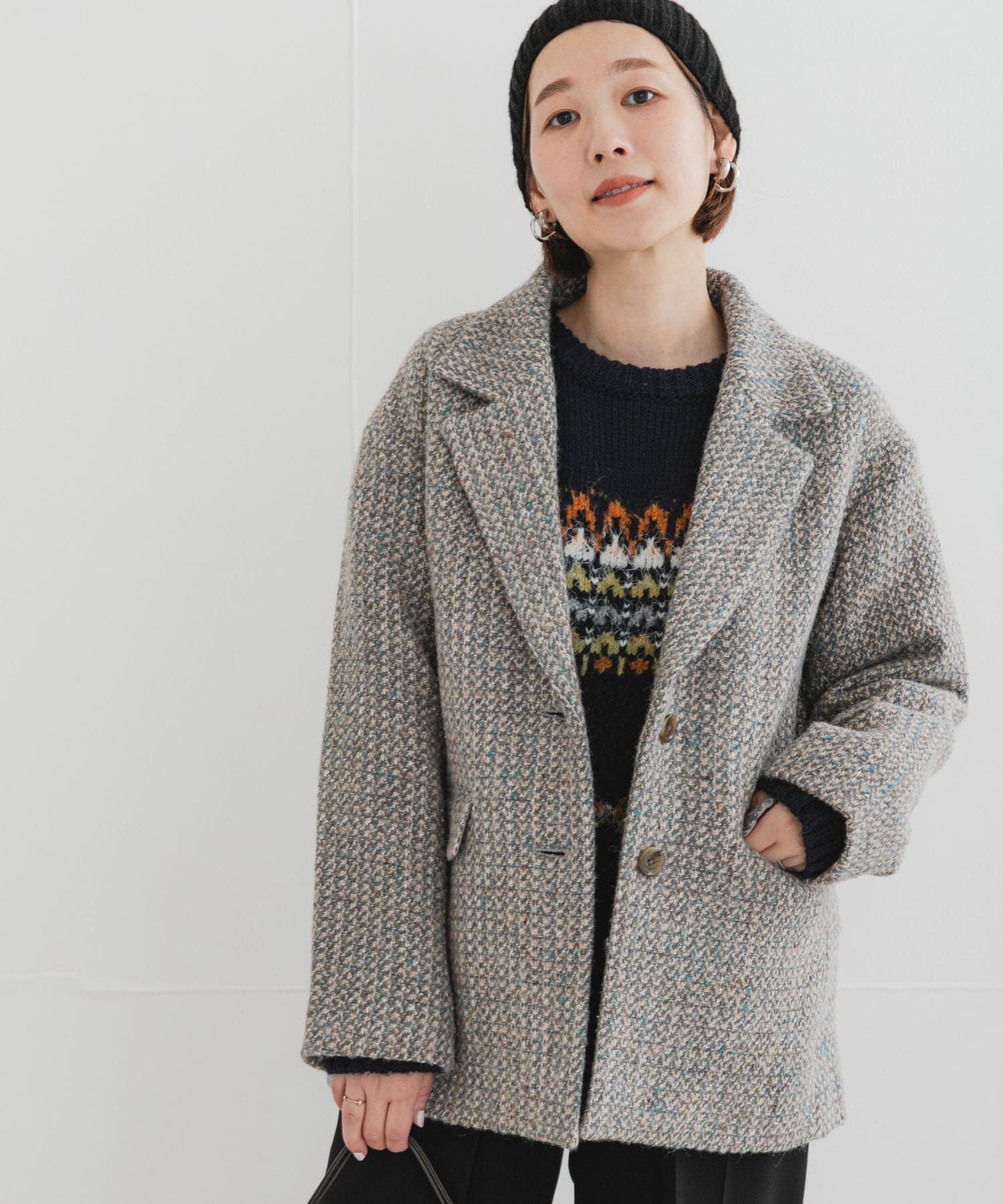 URBAN RESEARCH ROSSO「F by ROSSO　『UR TECH』ミックスツイードジャコット」|その他|ベージュ