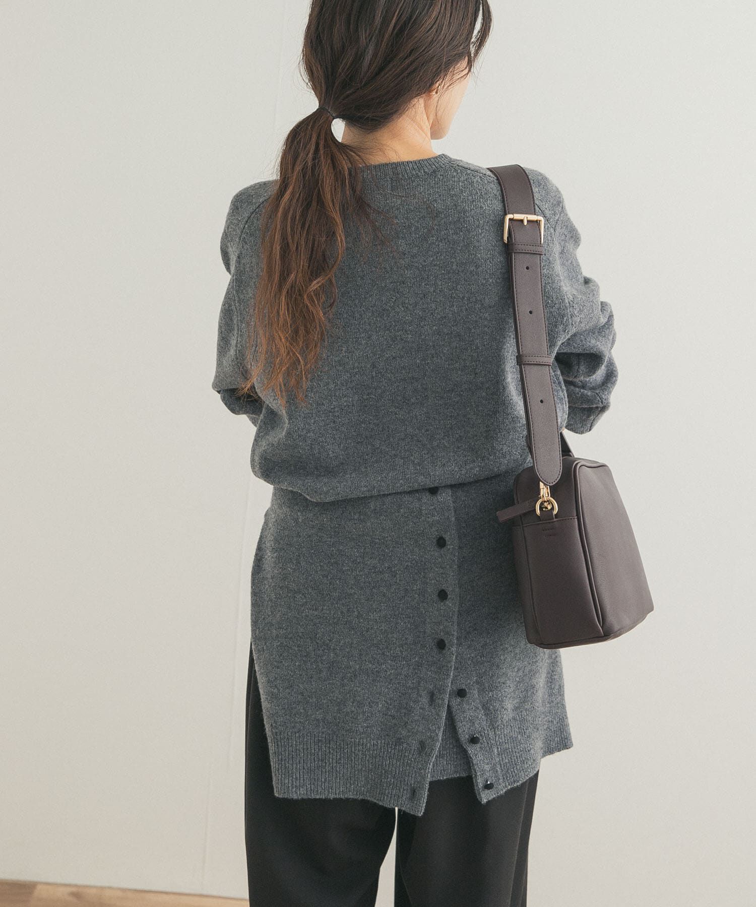 URBAN RESEARCH DOORS「ウールコンパクトクルーネックプルオーバー」|ニット・セーター|