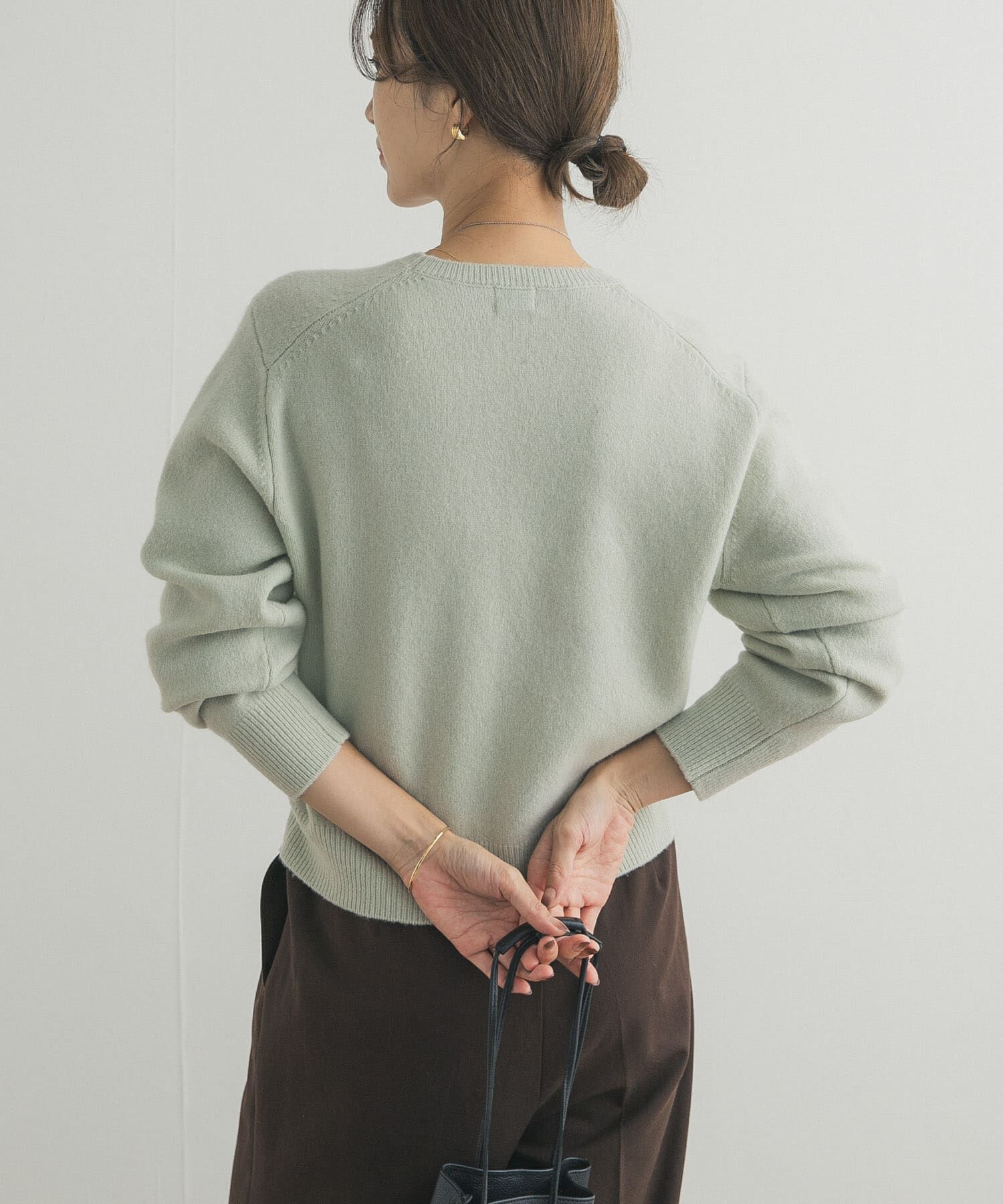 URBAN RESEARCH DOORS「ウールコンパクトクルーネックプルオーバー」|ニット・セーター|