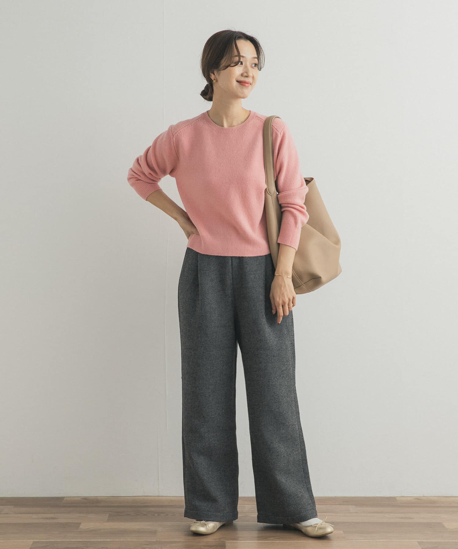 URBAN RESEARCH DOORS「ウールコンパクトクルーネックプルオーバー」|ニット・セーター|