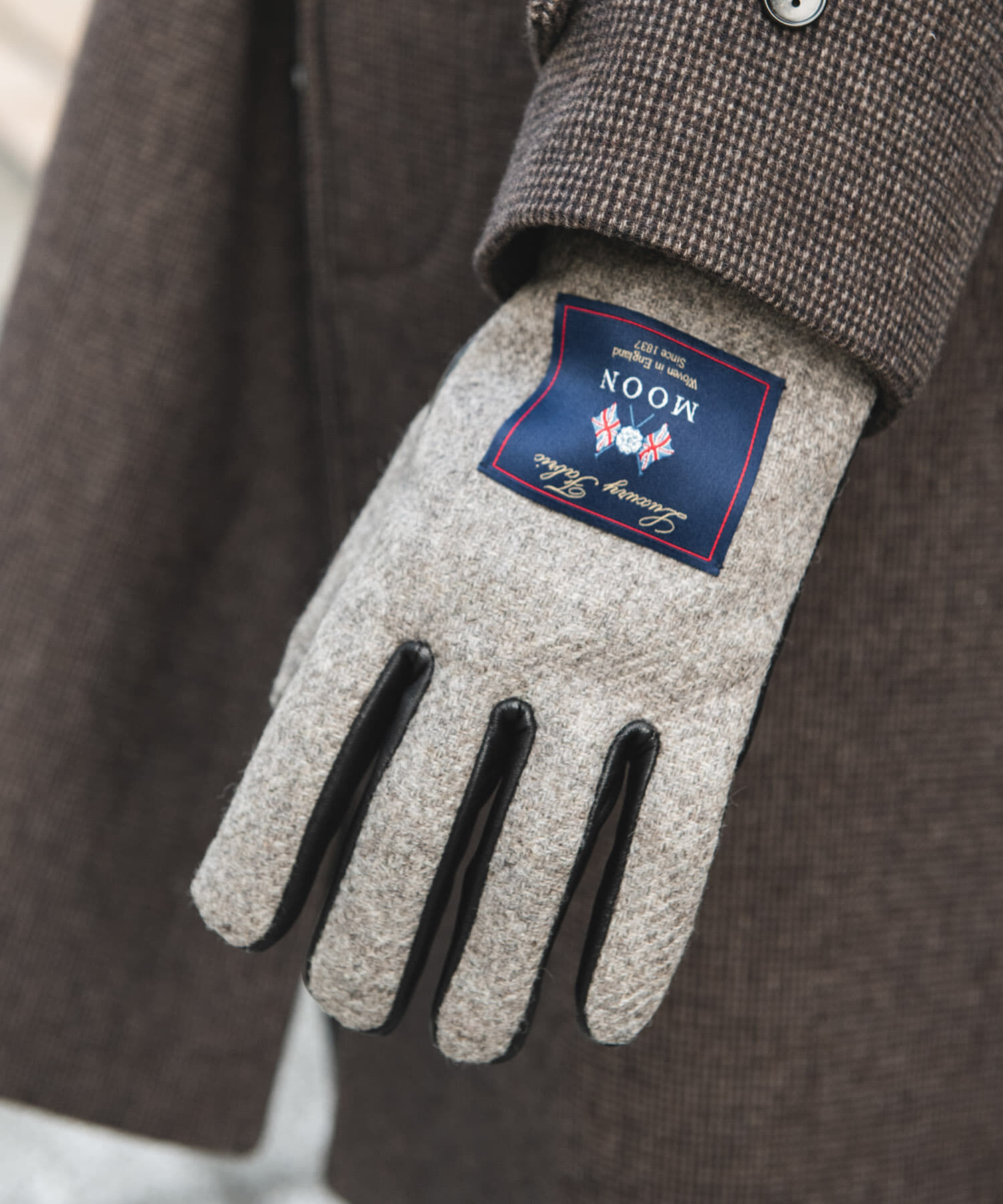 URBAN RESEARCH DOORS「MOONツイードレザーグローブ」|手袋|