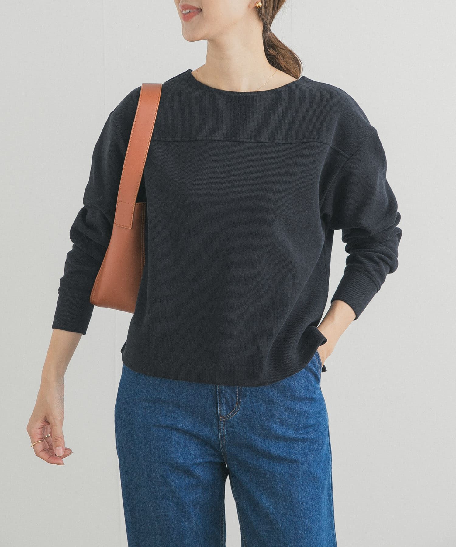 URBAN RESEARCH DOORS「『UR TECH』ボートネックプルオーバー」|Tシャツ・カットソー|