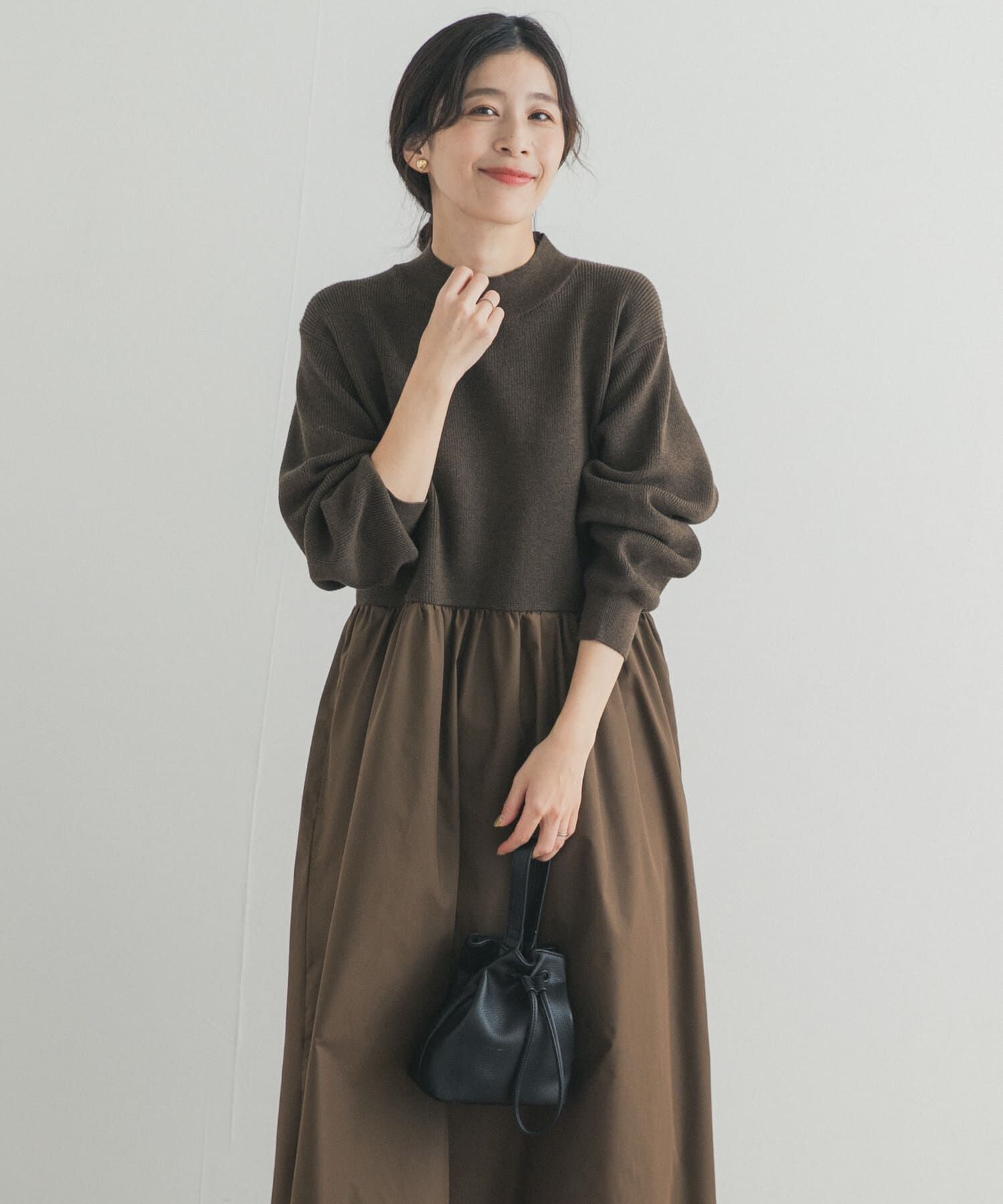 『新品』ドアーズ◎ニットドッキングワンピース//ブラック ニットドッキングワンピース（URBAN RESEARCH DOORS）｜ルミネの