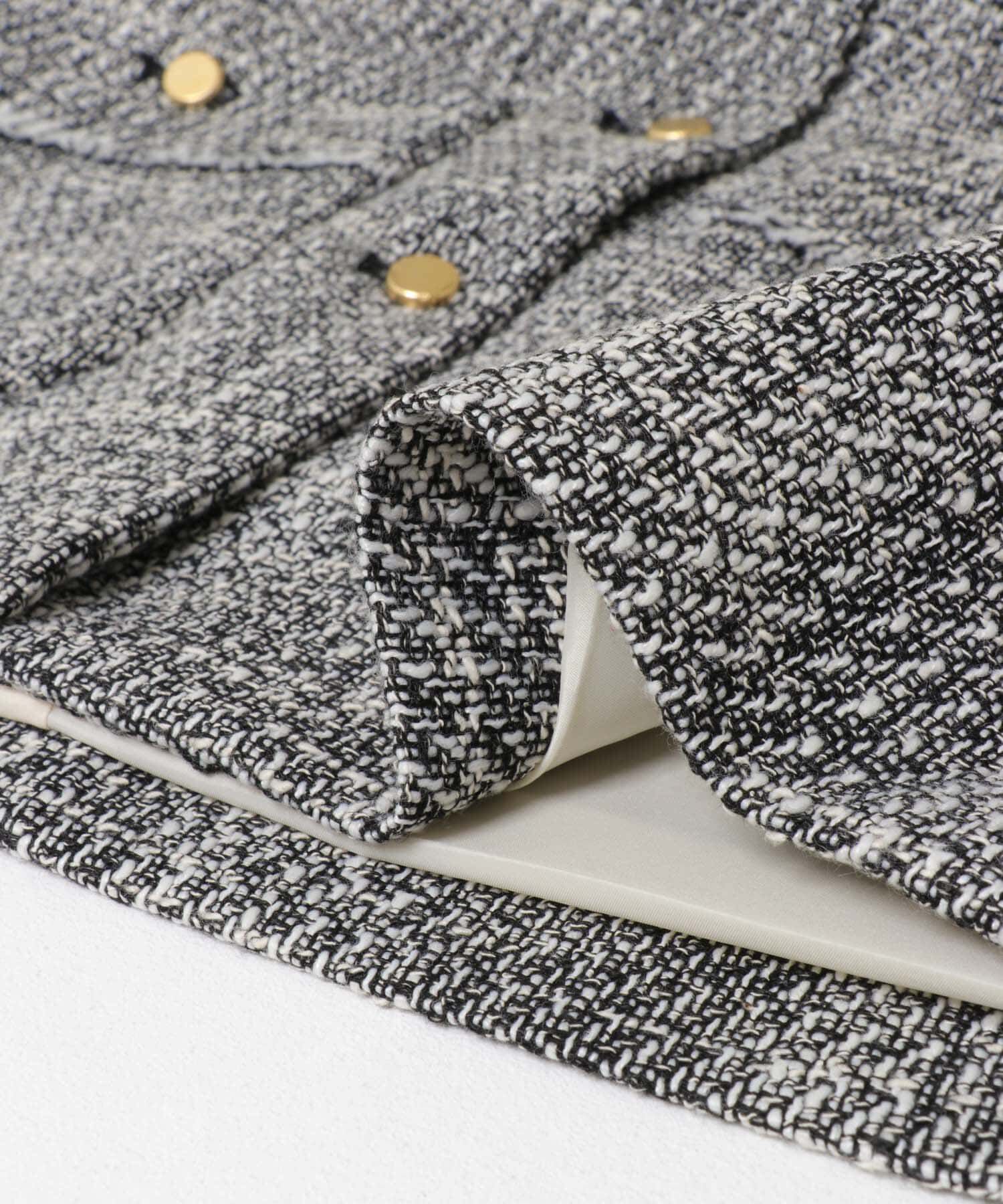 URBAN RESEARCH「ノーカラーツイードジャケット」|ノーカラージャケット|