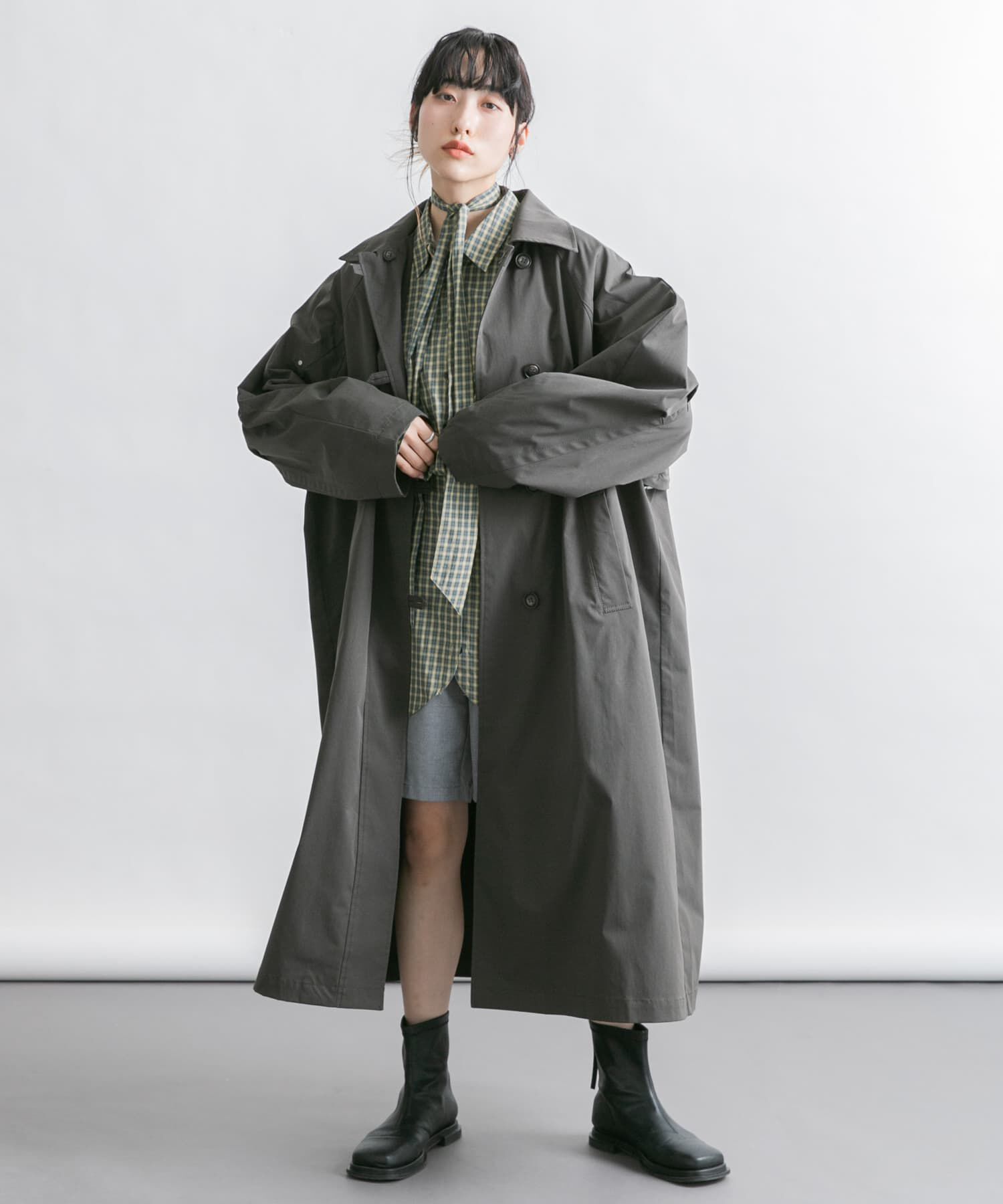  「BACKスリットステンカラーコート」|ステンカラーコート|