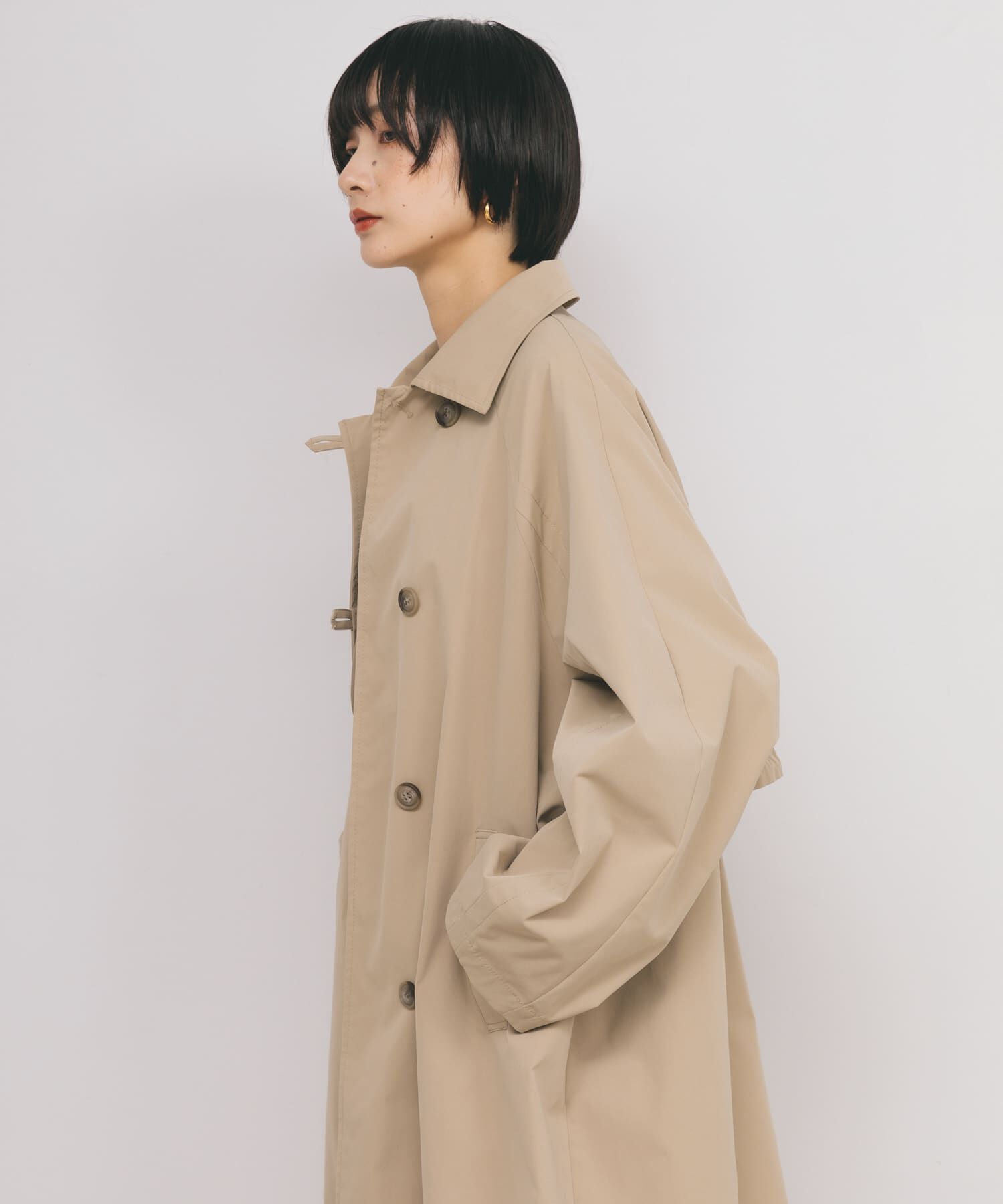  「BACKスリットステンカラーコート」|ステンカラーコート|