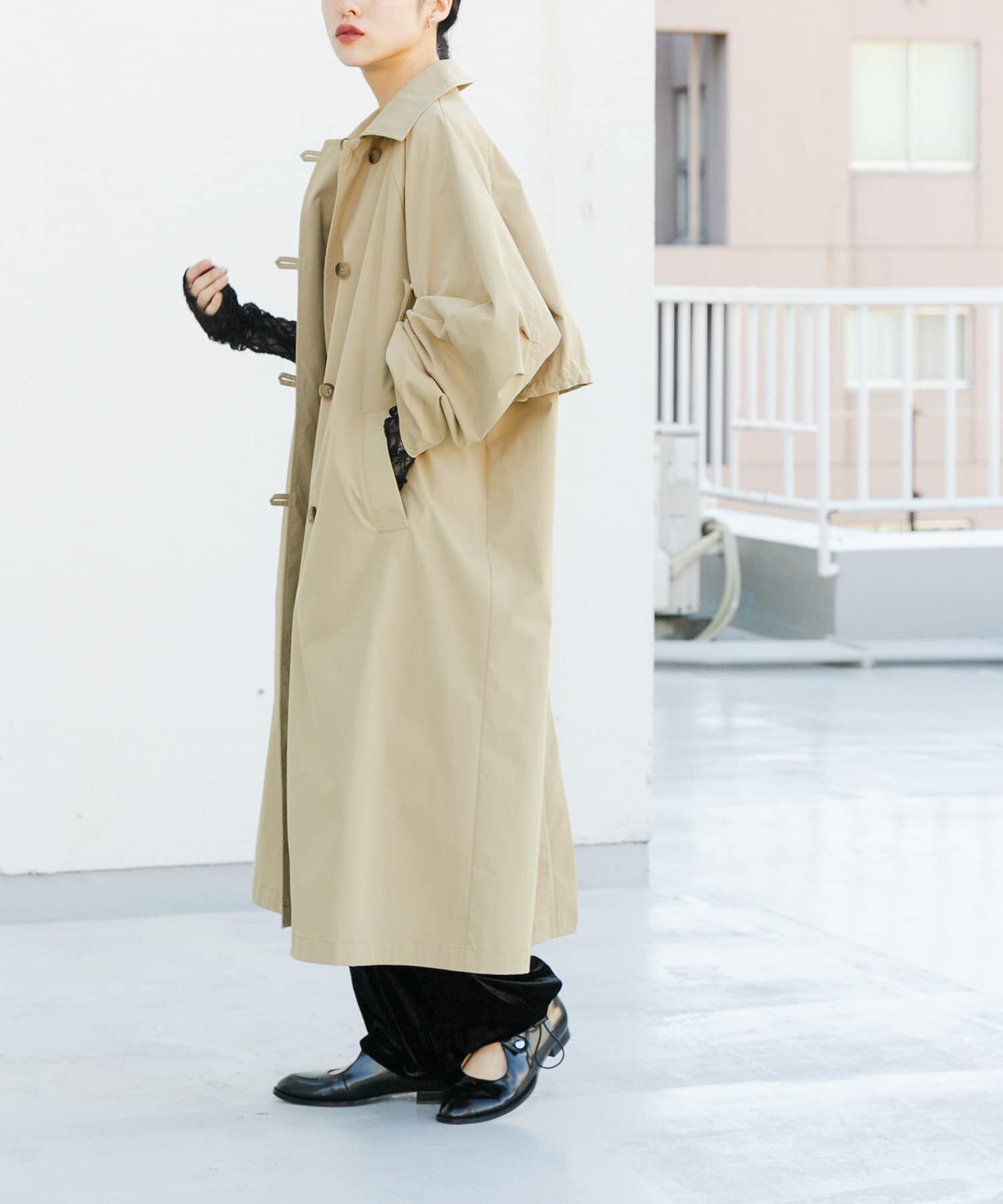  「BACKスリットステンカラーコート」|ステンカラーコート|