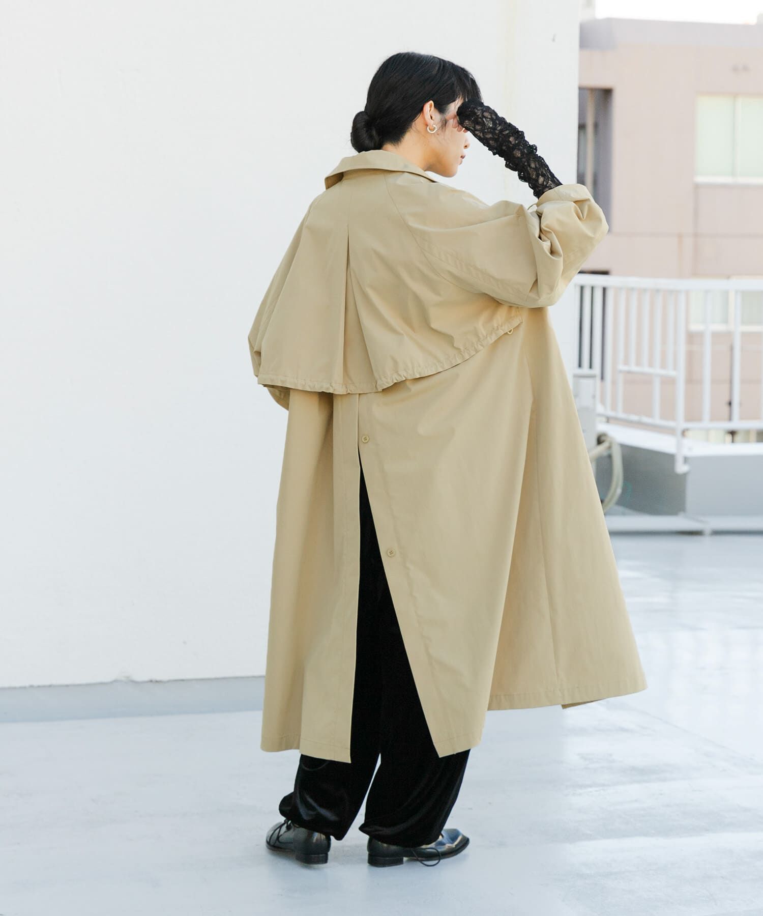  「BACKスリットステンカラーコート」|ステンカラーコート|