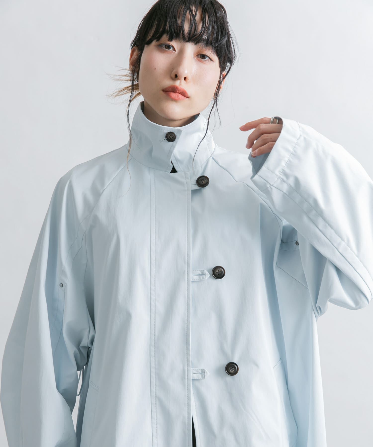  「BACKスリットステンカラーコート」|ステンカラーコート|