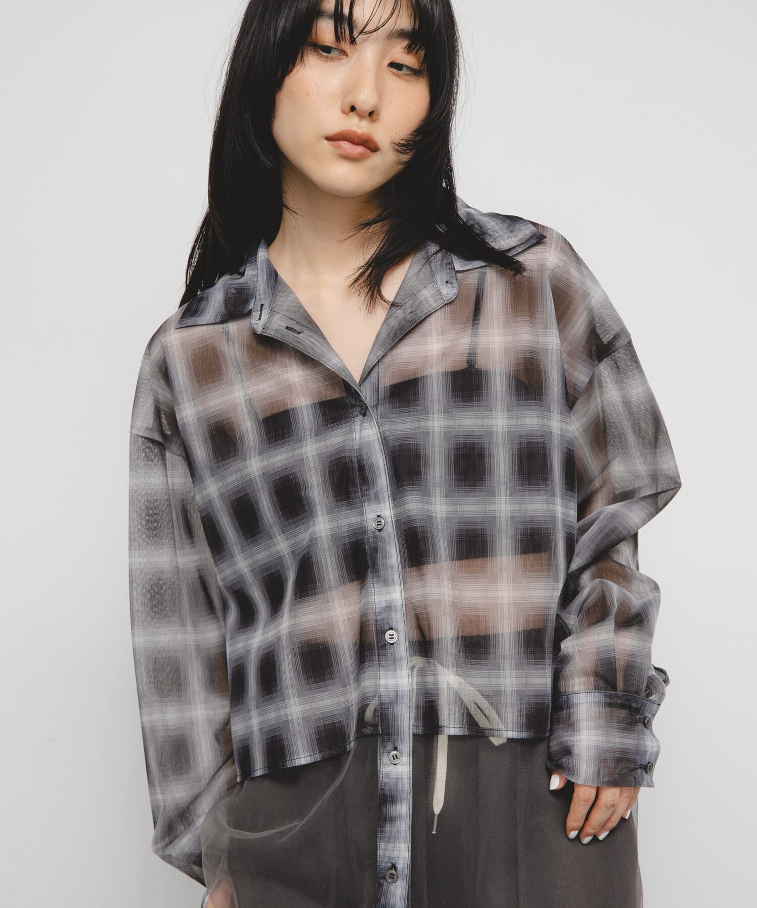  「チュールレイヤードシャツ」|シャツ・ブラウス|