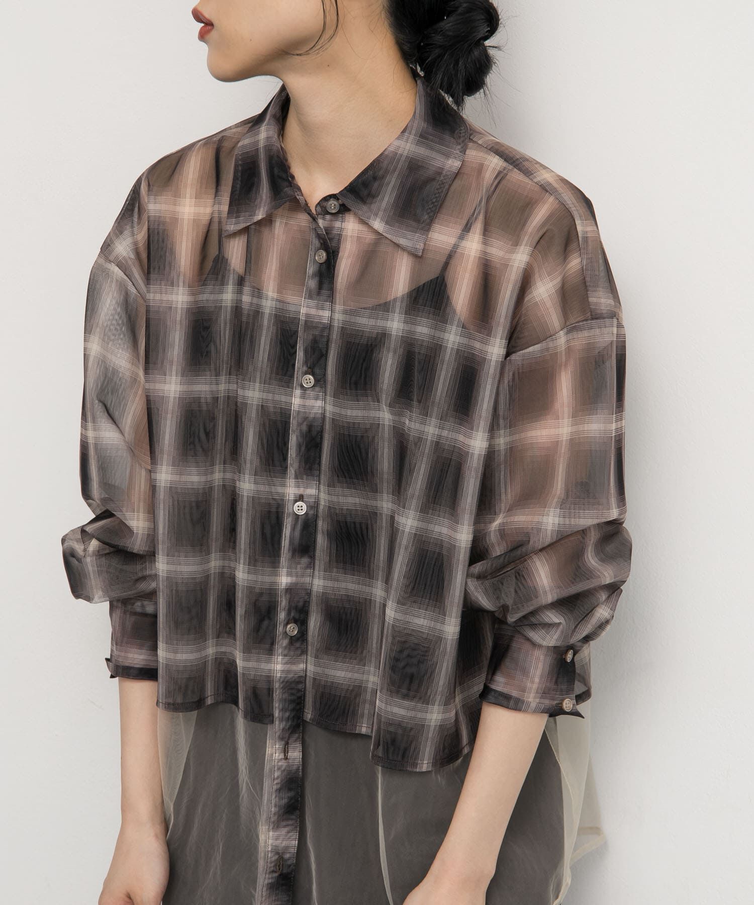  「チュールレイヤードシャツ」|シャツ・ブラウス|