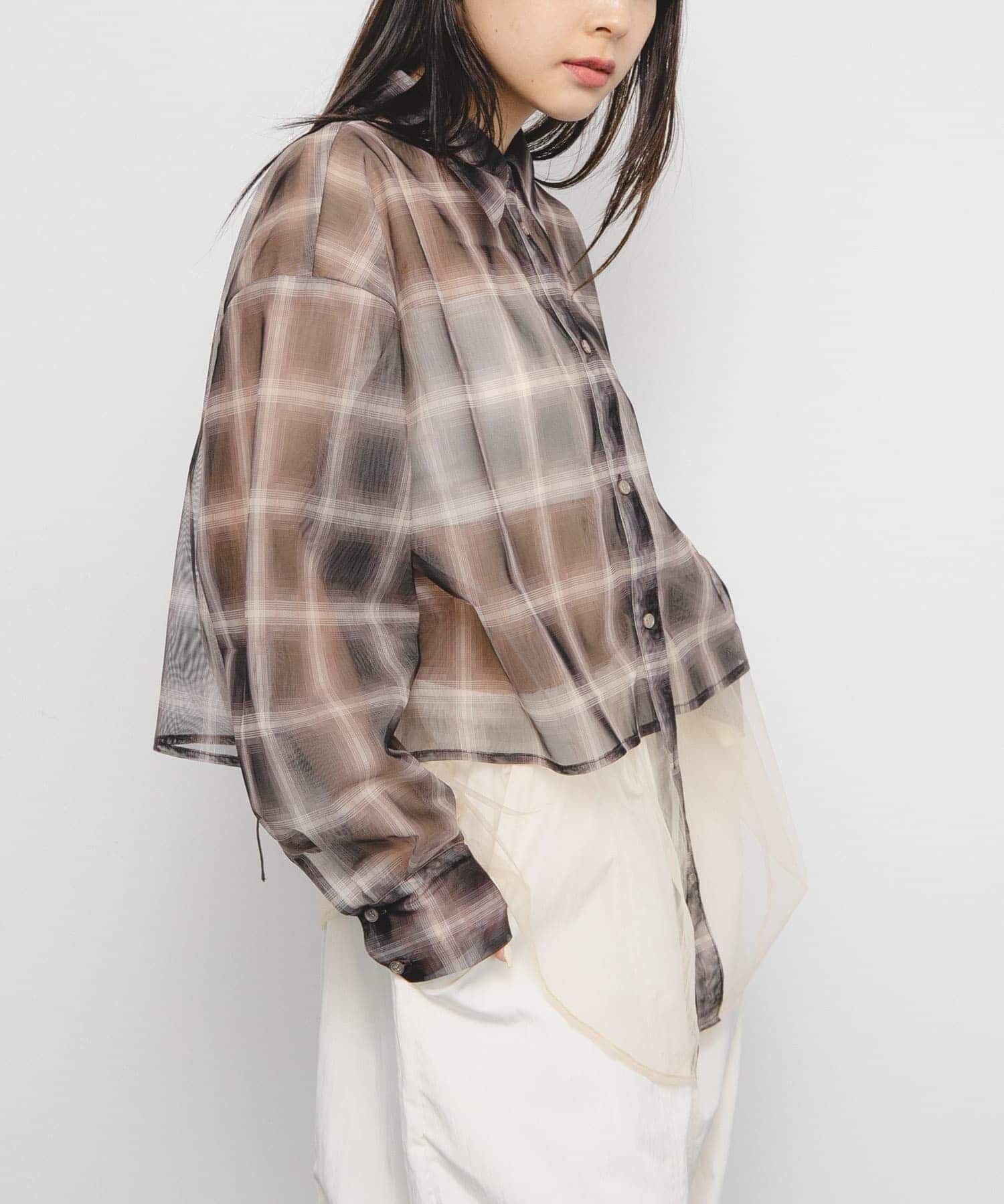  「チュールレイヤードシャツ」|シャツ・ブラウス|
