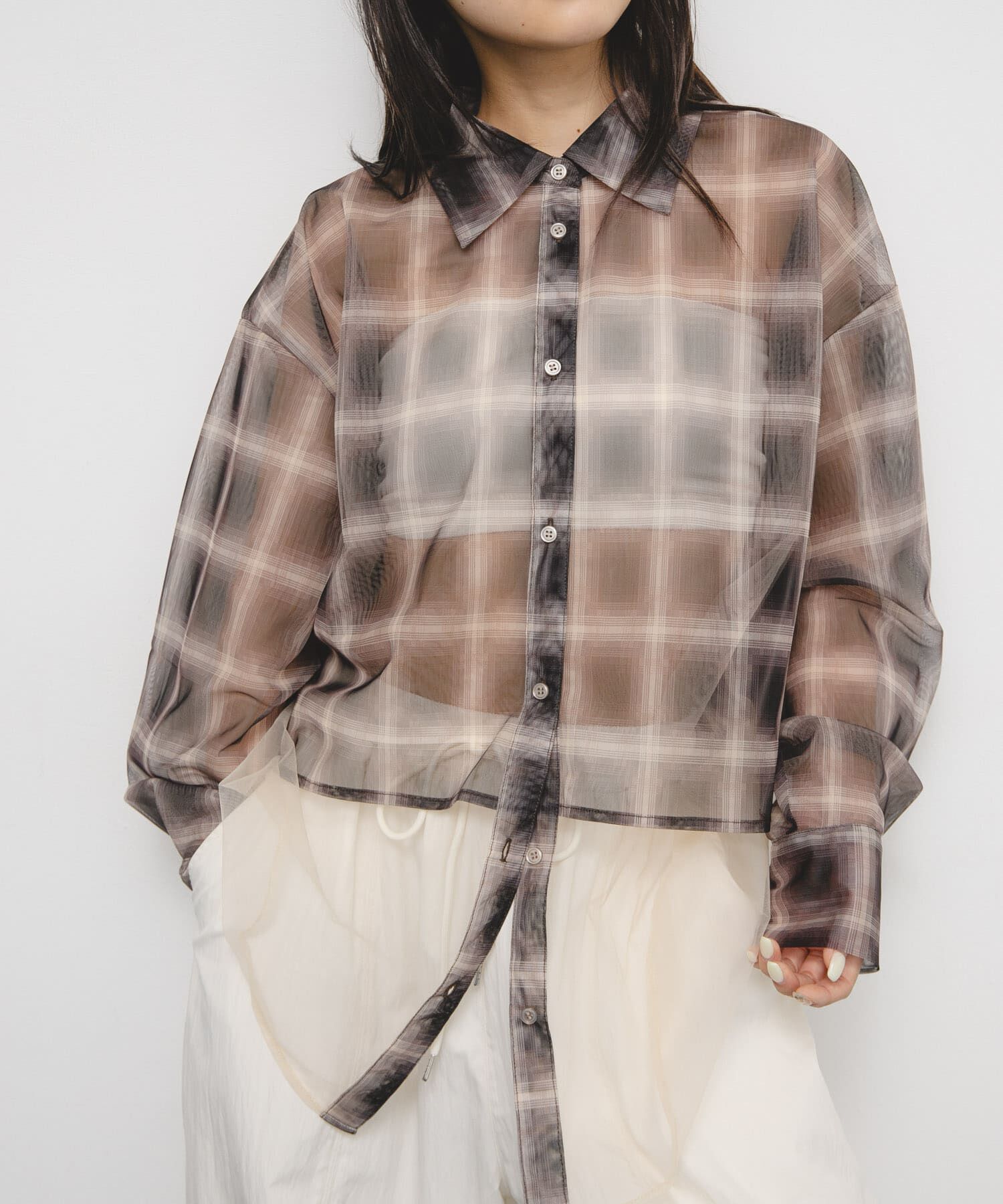  「チュールレイヤードシャツ」|シャツ・ブラウス|