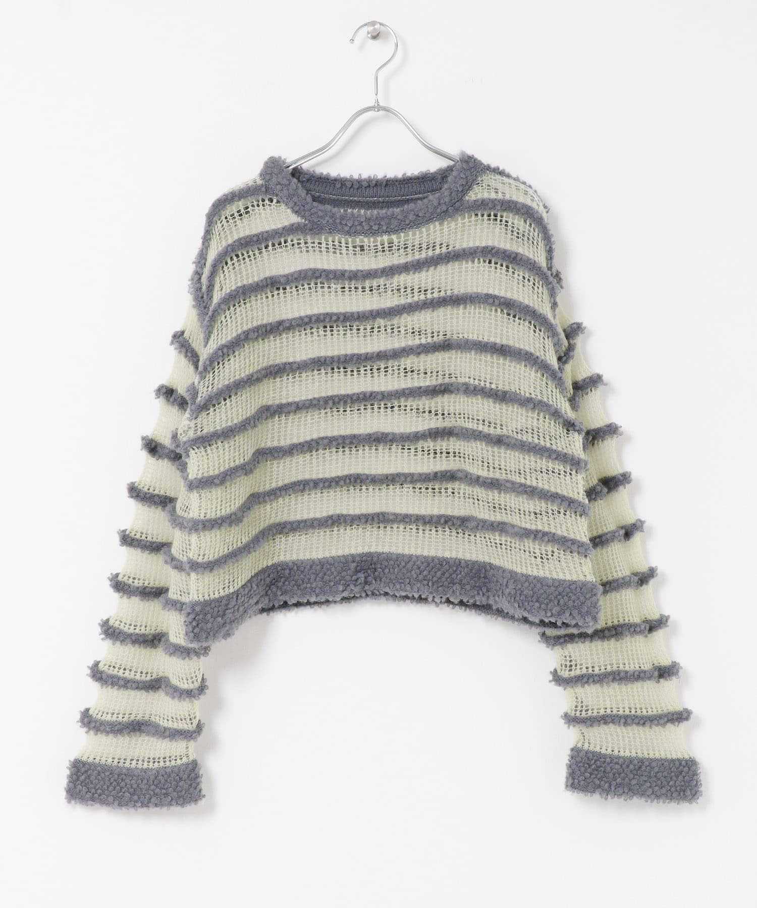  「シアーボーダーニット」|ニット・セーター|