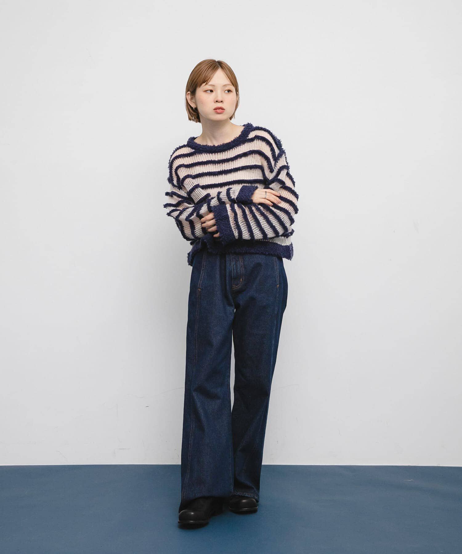  「シアーボーダーニット」|ニット・セーター|