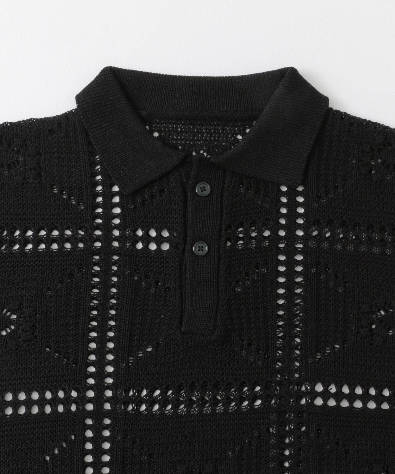 SENSE OF PLACE by URBAN RESEARCH「クロシェライクニットポロシャツ(5分袖)」|ニット・セーター|