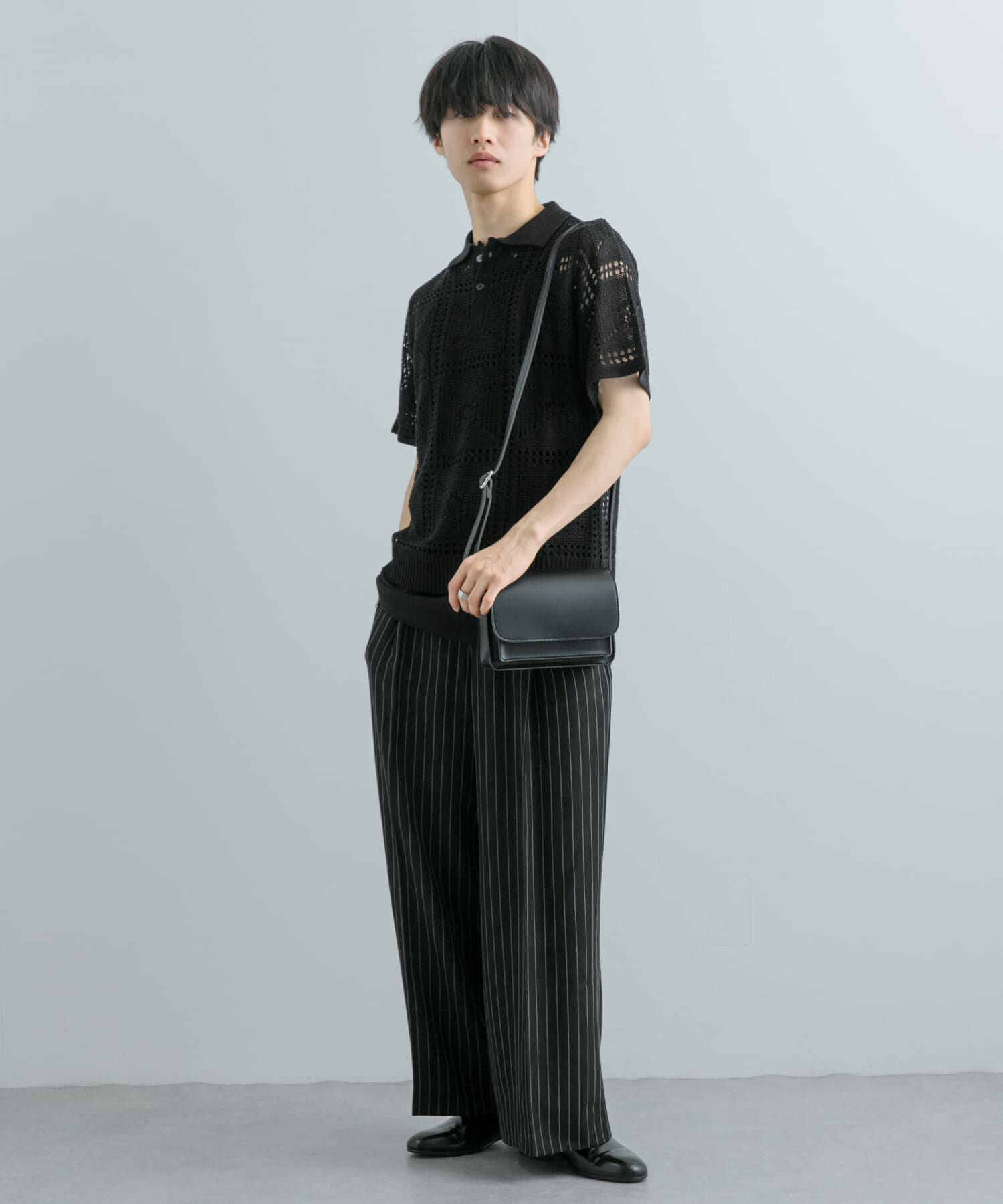 SENSE OF PLACE by URBAN RESEARCH「クロシェライクニットポロシャツ(5分袖)」|ニット・セーター|