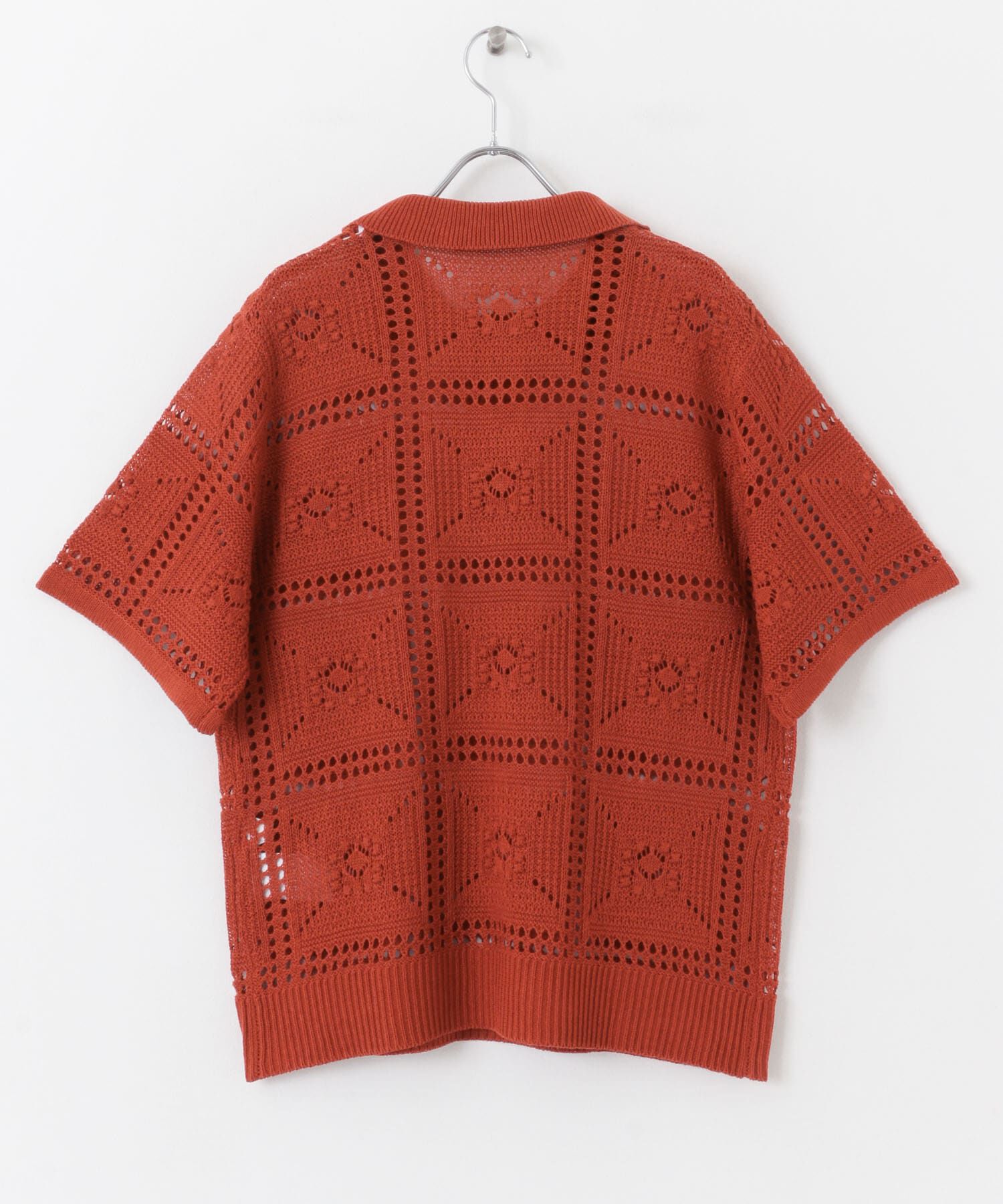 SENSE OF PLACE by URBAN RESEARCH「クロシェライクニットポロシャツ(5分袖)」|ニット・セーター|