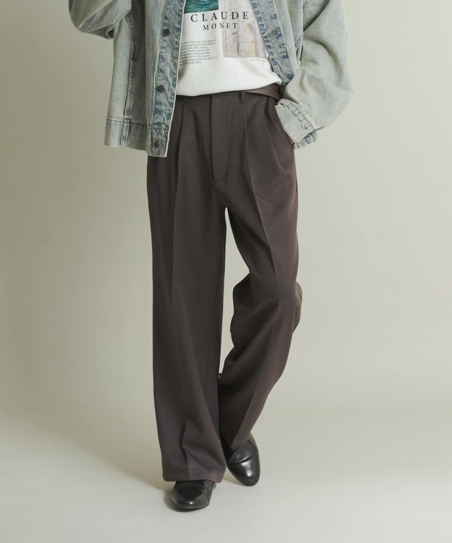 SENSE OF PLACE by URBAN RESEARCH「ウールライクダブルタックワイドパンツ」|その他|