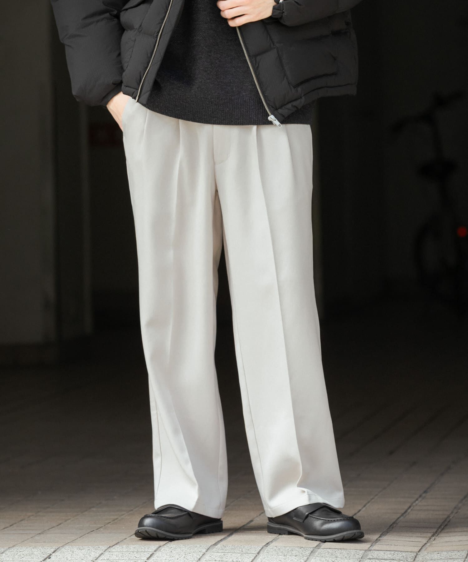 SENSE OF PLACE by URBAN RESEARCH「ウールライクダブルタックワイドパンツ」|その他|