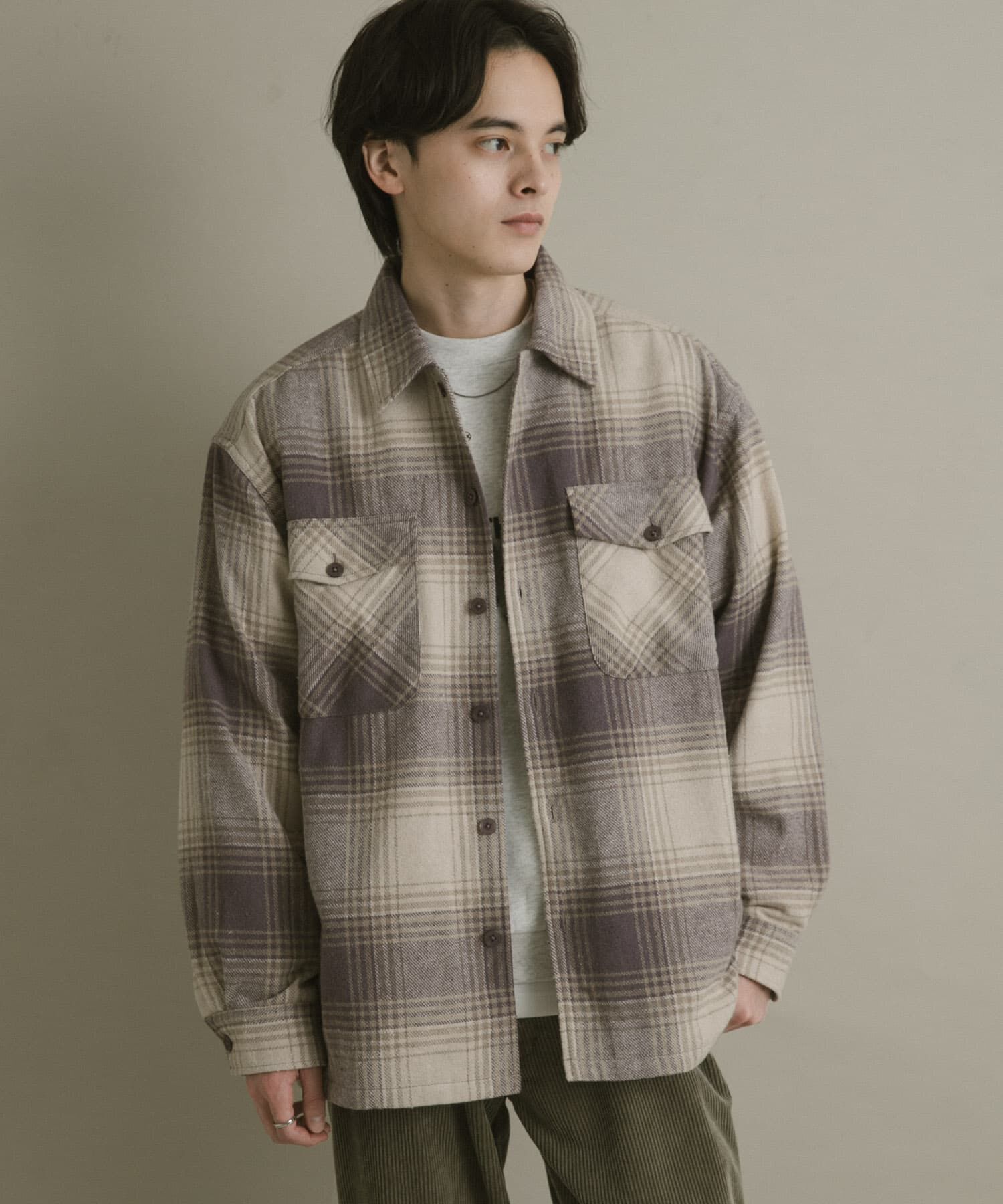 SENSE OF PLACE by URBAN RESEARCH「ブラッシュドヘビーネルチェックシャツ」|シャツ・ブラウス|