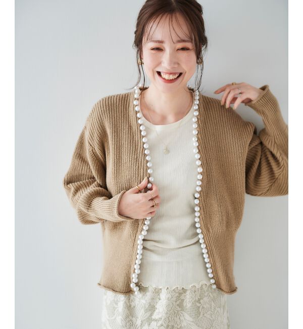 le.coeur blanc「パールツキアゼアミカーディガン」|カーディガン|