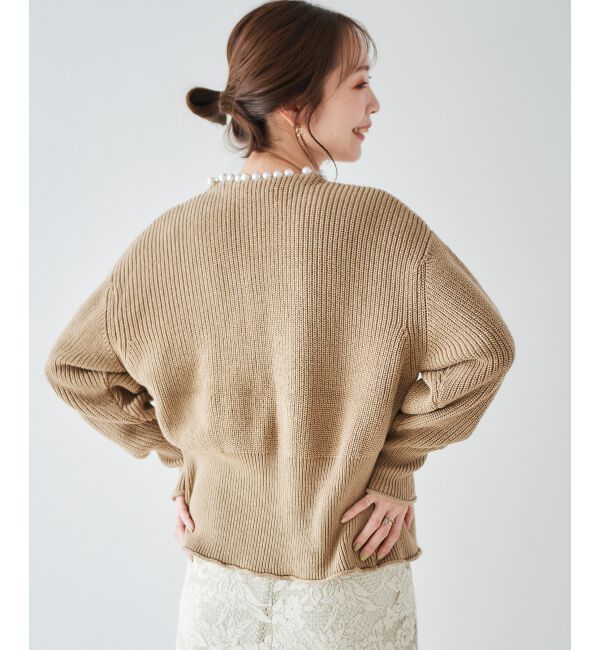 le.coeur blanc「パールツキアゼアミカーディガン」|カーディガン|