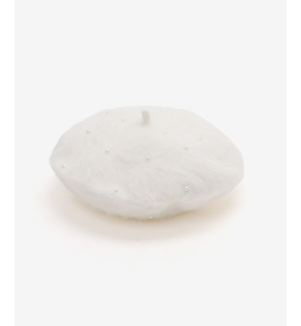  「ふわふわパールベレー帽」|ハンチング・ベレー帽|