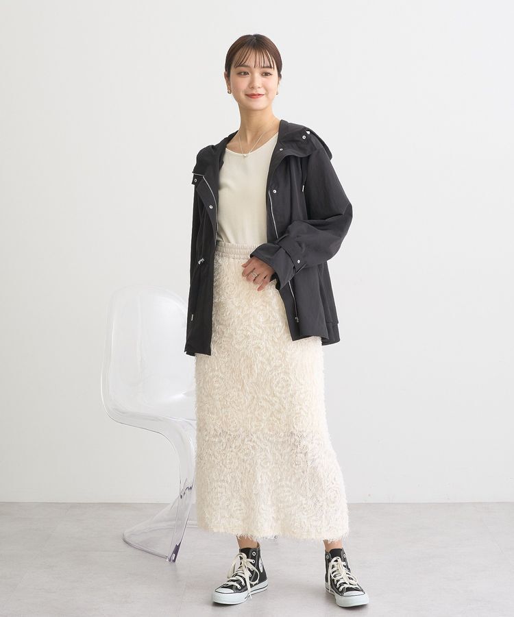 earth music&ecology「フラワーチュールナロースカート」|タイト|