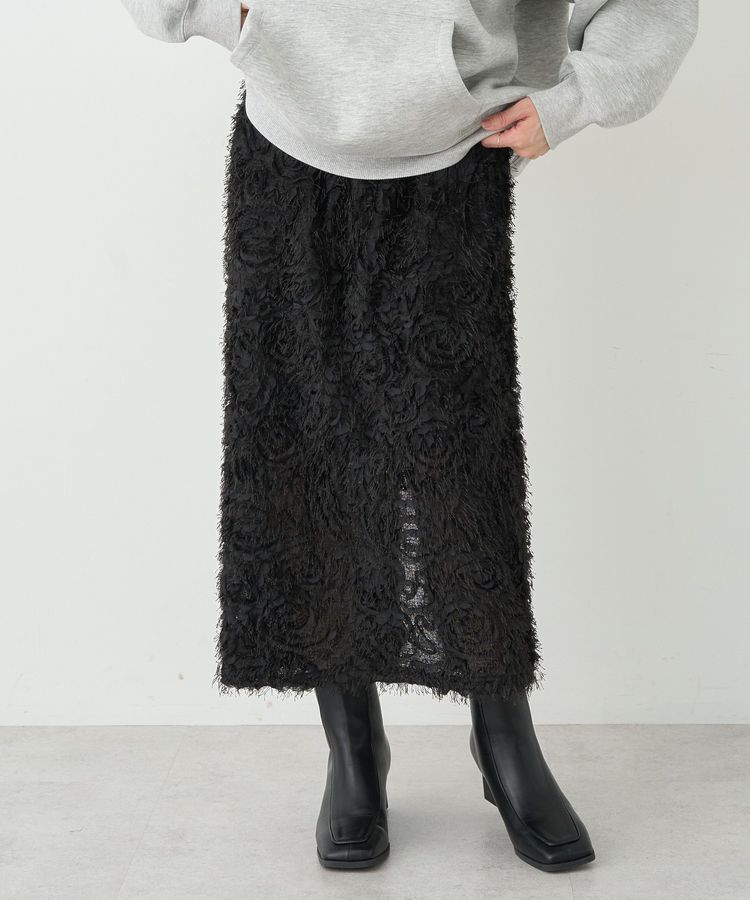 earth music&ecology「フラワーチュールナロースカート」|タイト|