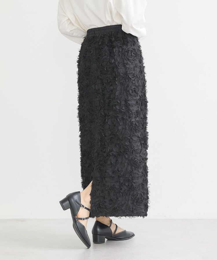 earth music&ecology「フラワーチュールナロースカート」|タイト|