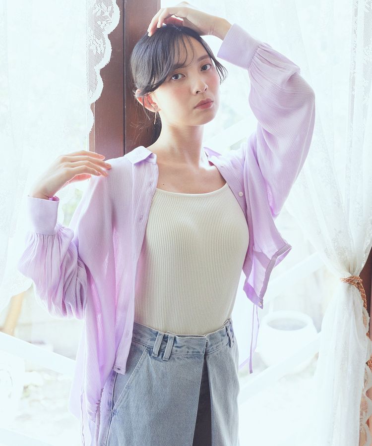 earth music&ecology「レーヨンクレープドロストシャツ」|シャツ・ブラウス|