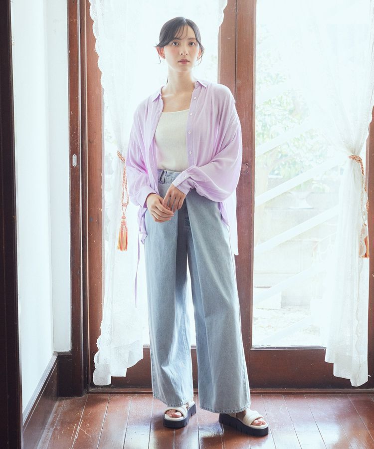 earth music&ecology「レーヨンクレープドロストシャツ」|シャツ・ブラウス|